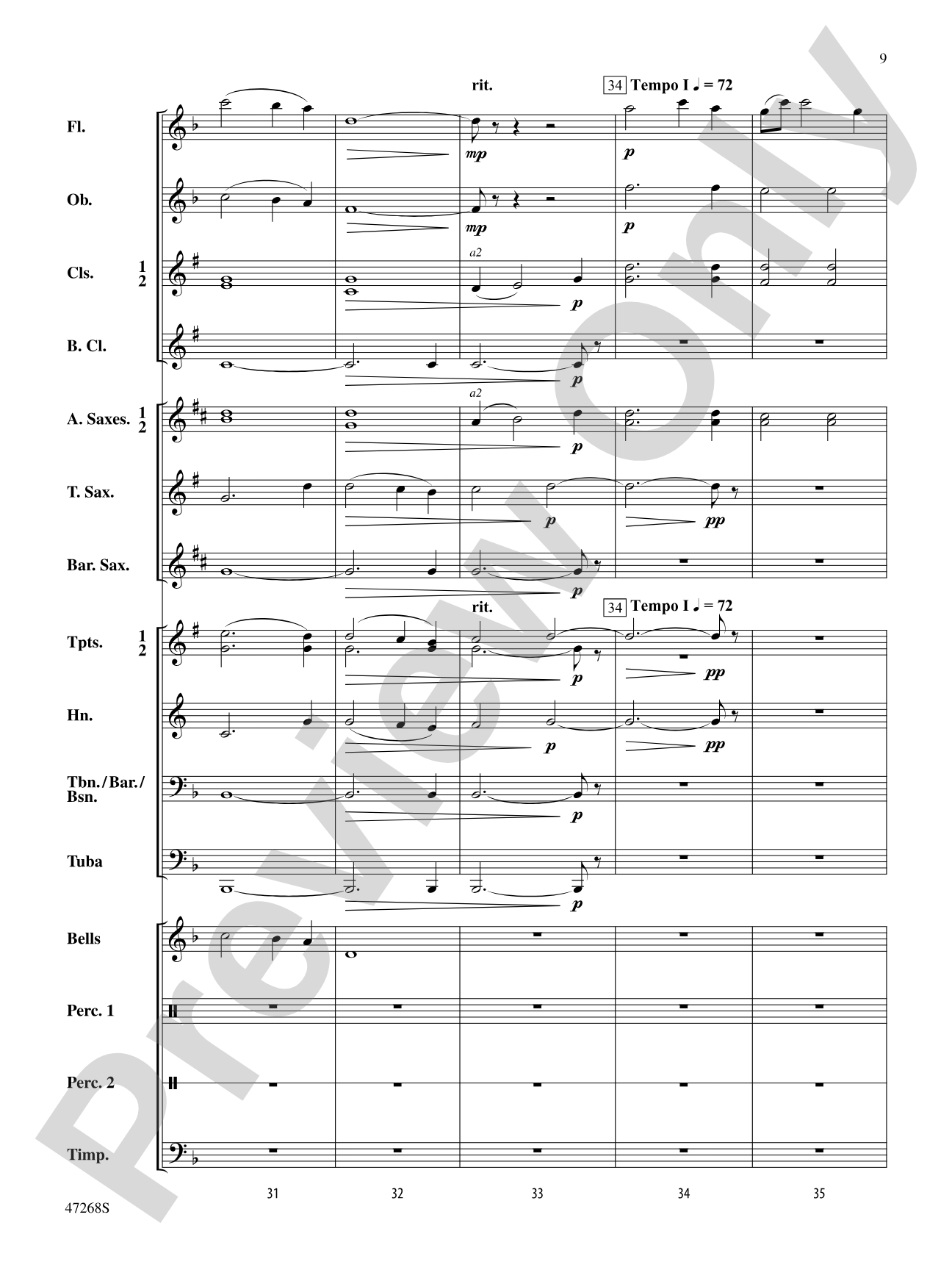 Lakeside: Concert Band Conductor Score & Parts