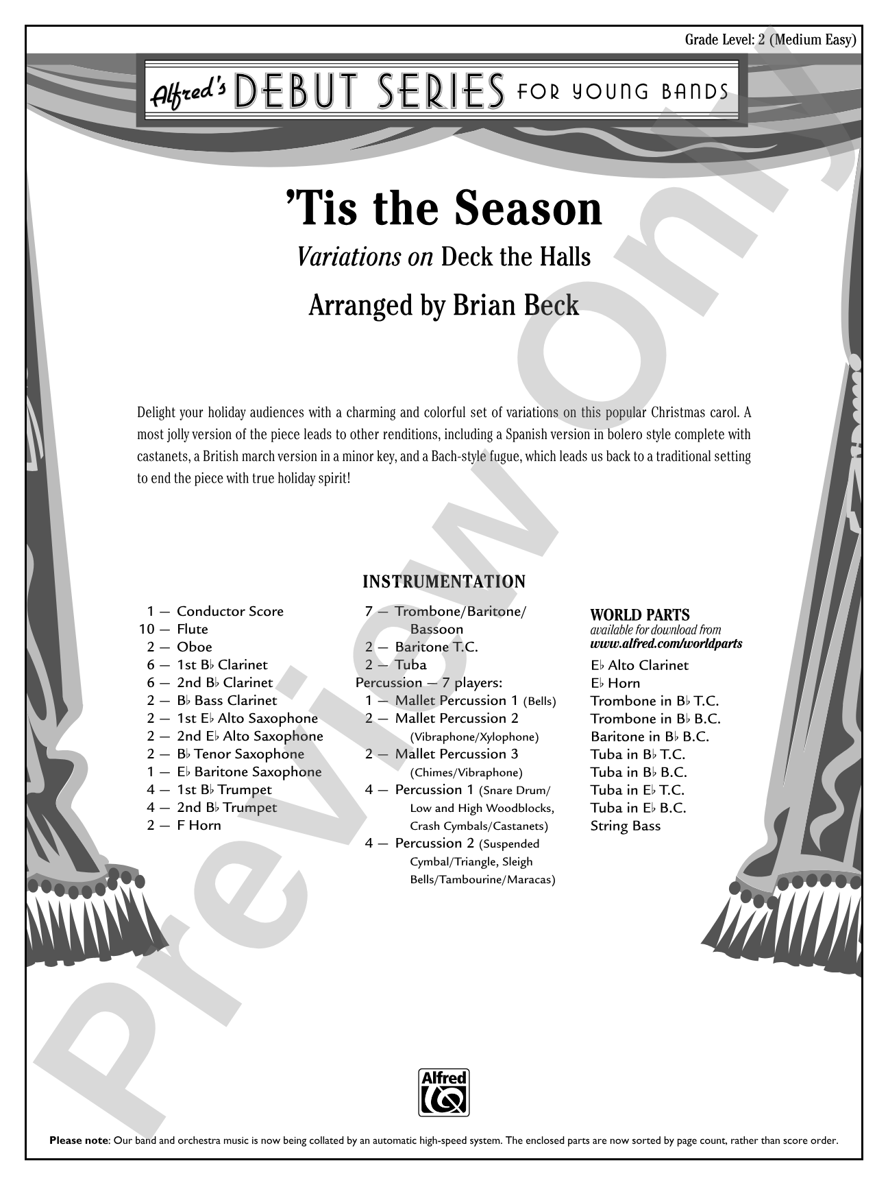 'Tis the Season: Concert Band Conductor Score & Parts