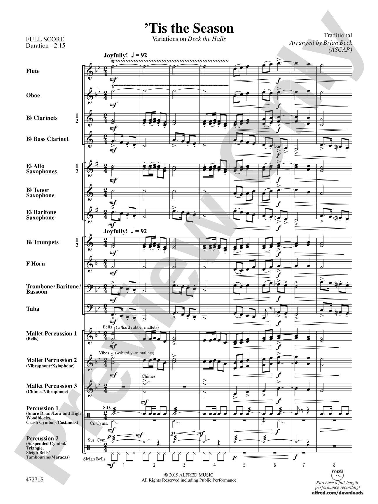 'Tis the Season: Concert Band Conductor Score & Parts