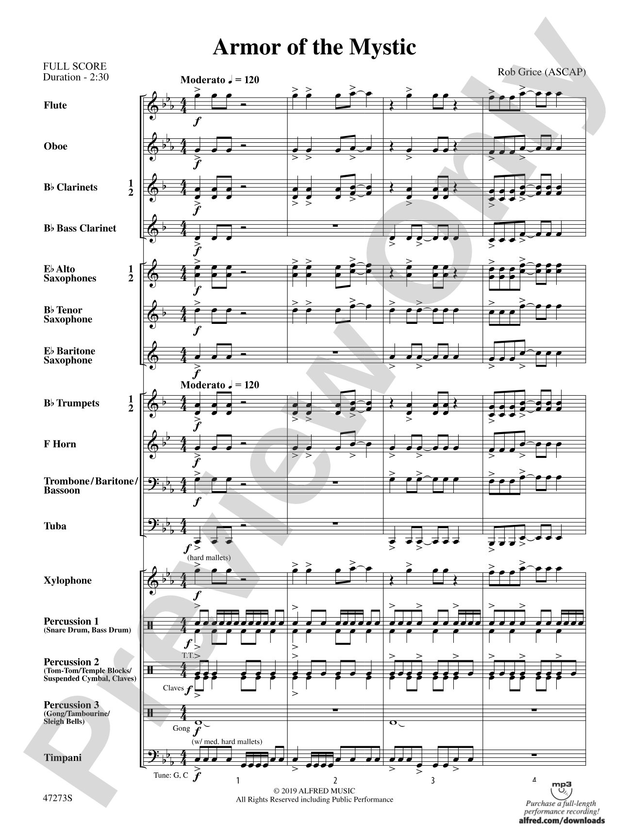 Armor of the Mystic: Concert Band Conductor Score & Parts
