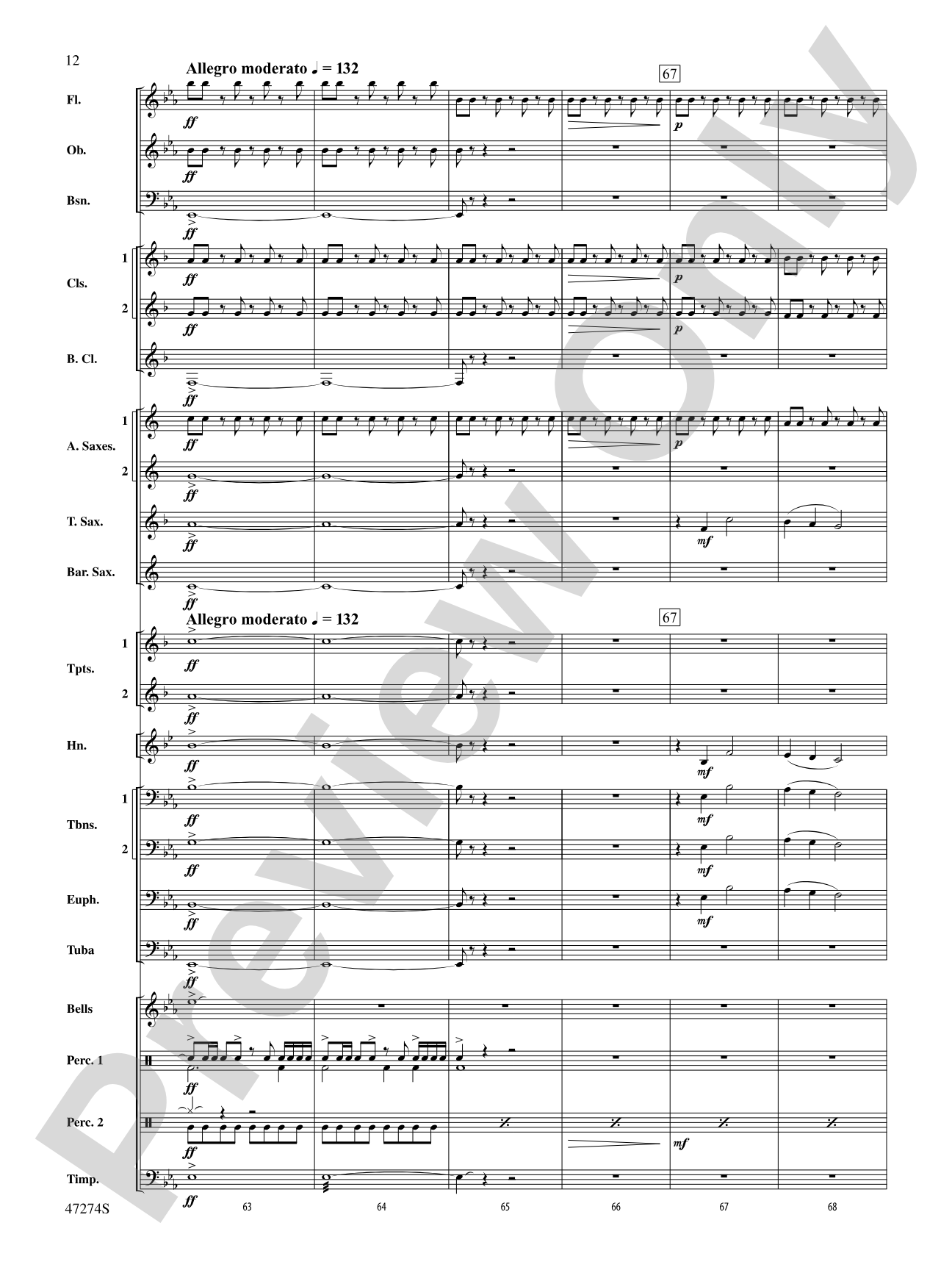 Hawkeye Overture: Concert Band Conductor Score & Parts
