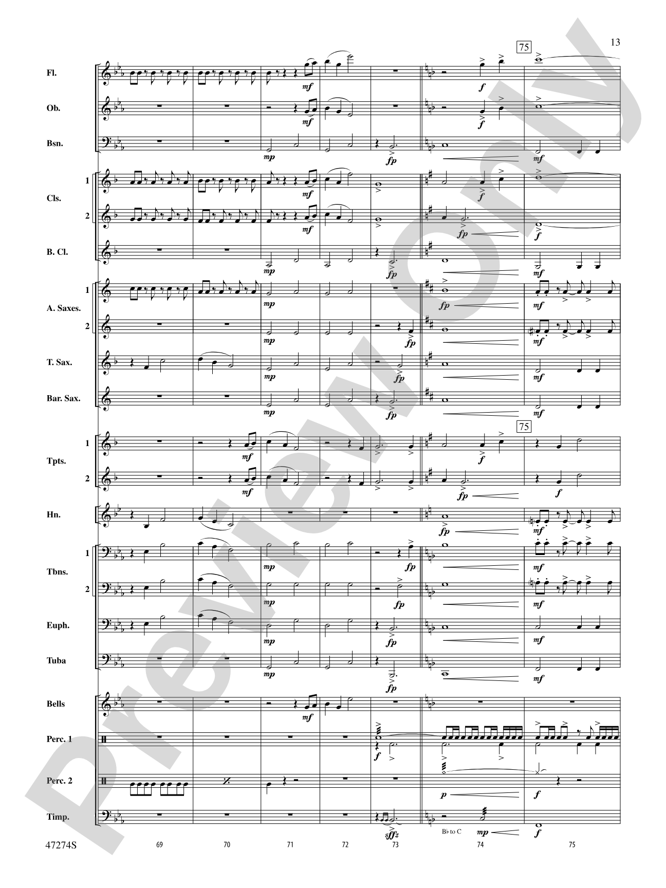 Hawkeye Overture: Concert Band Conductor Score & Parts