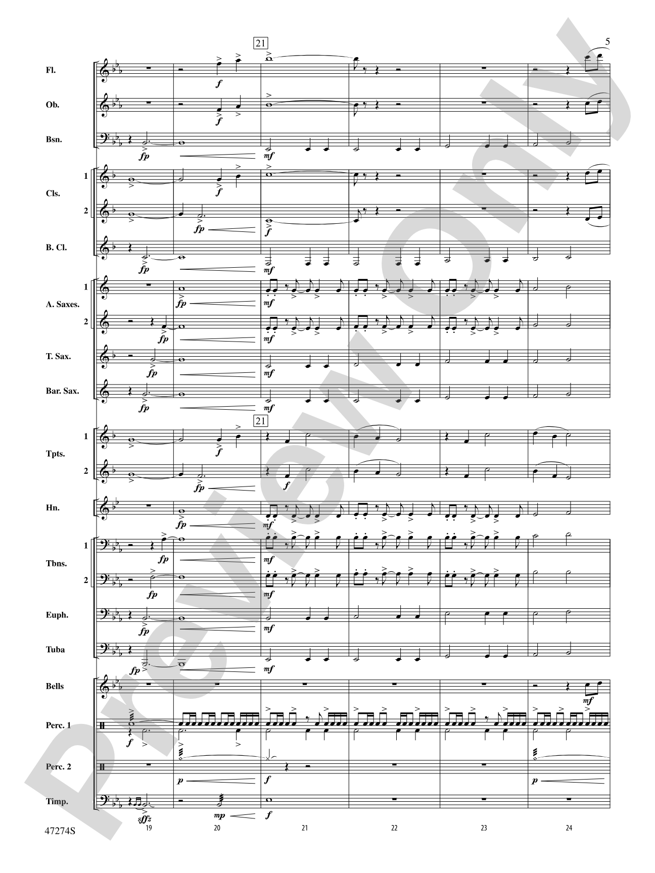 Hawkeye Overture: Concert Band Conductor Score & Parts