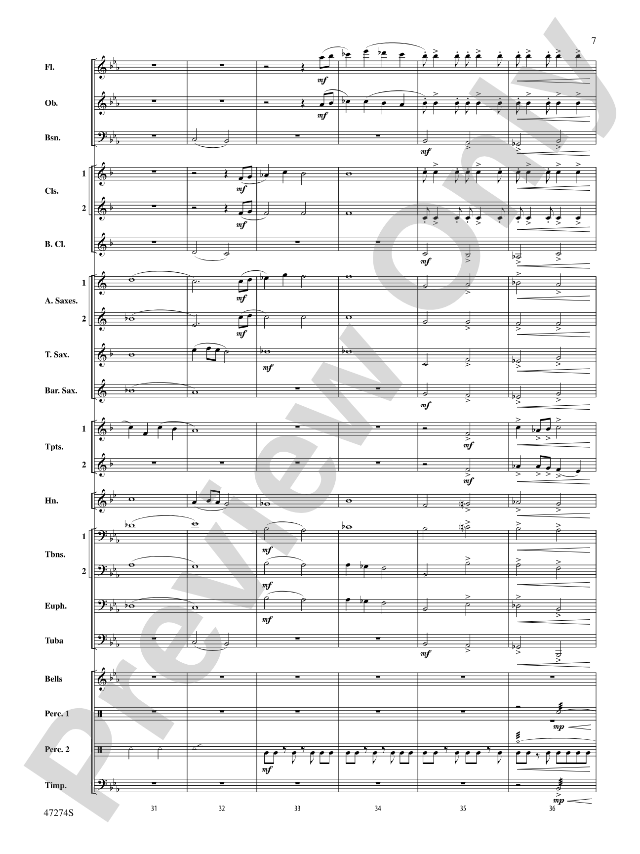 Hawkeye Overture: Concert Band Conductor Score & Parts