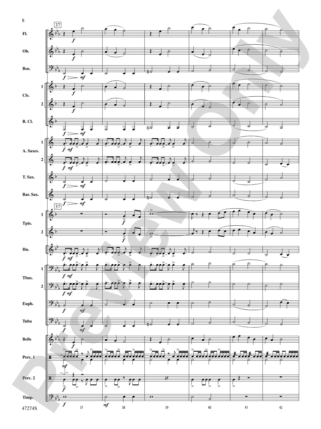 Hawkeye Overture: Concert Band Conductor Score & Parts