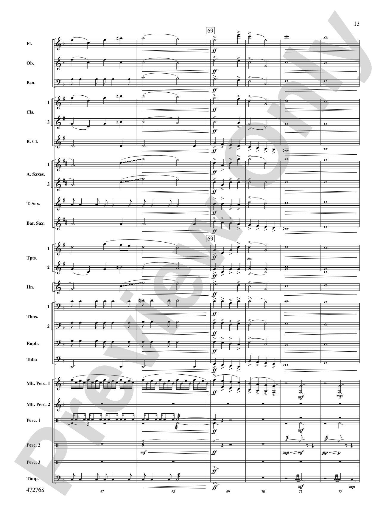 Journey: Concert Band Conductor Score & Parts