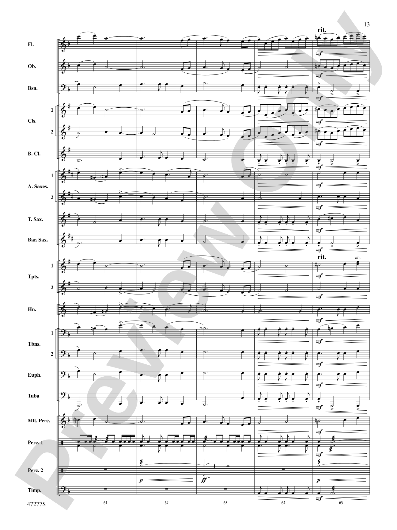 Legion: Concert Band Conductor Score & Parts