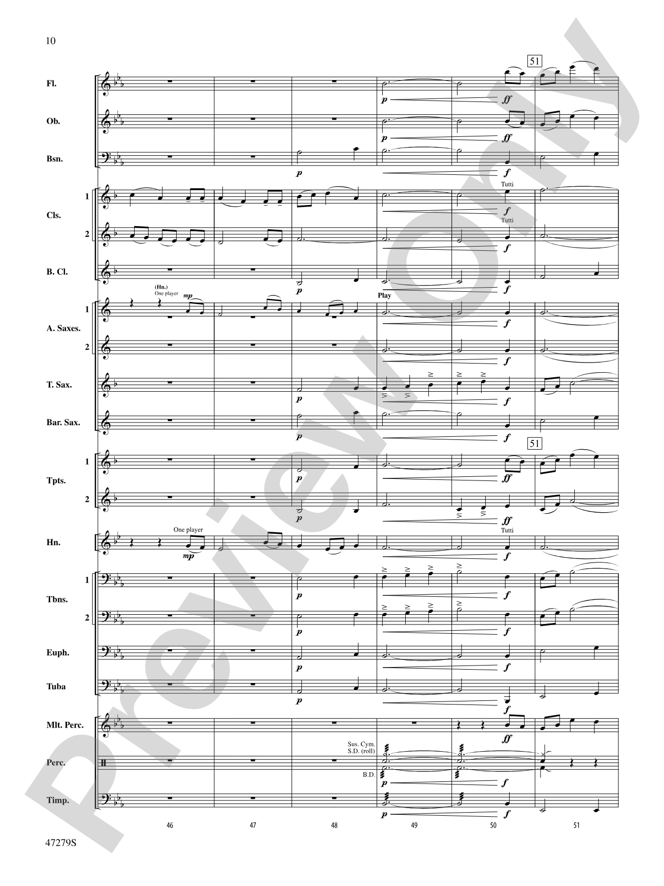 Beach Spring: Concert Band Conductor Score & Parts