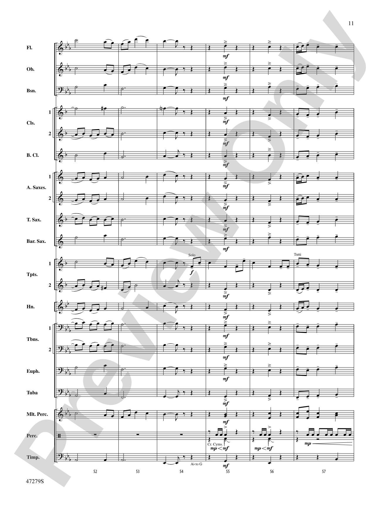 Beach Spring: Concert Band Conductor Score & Parts