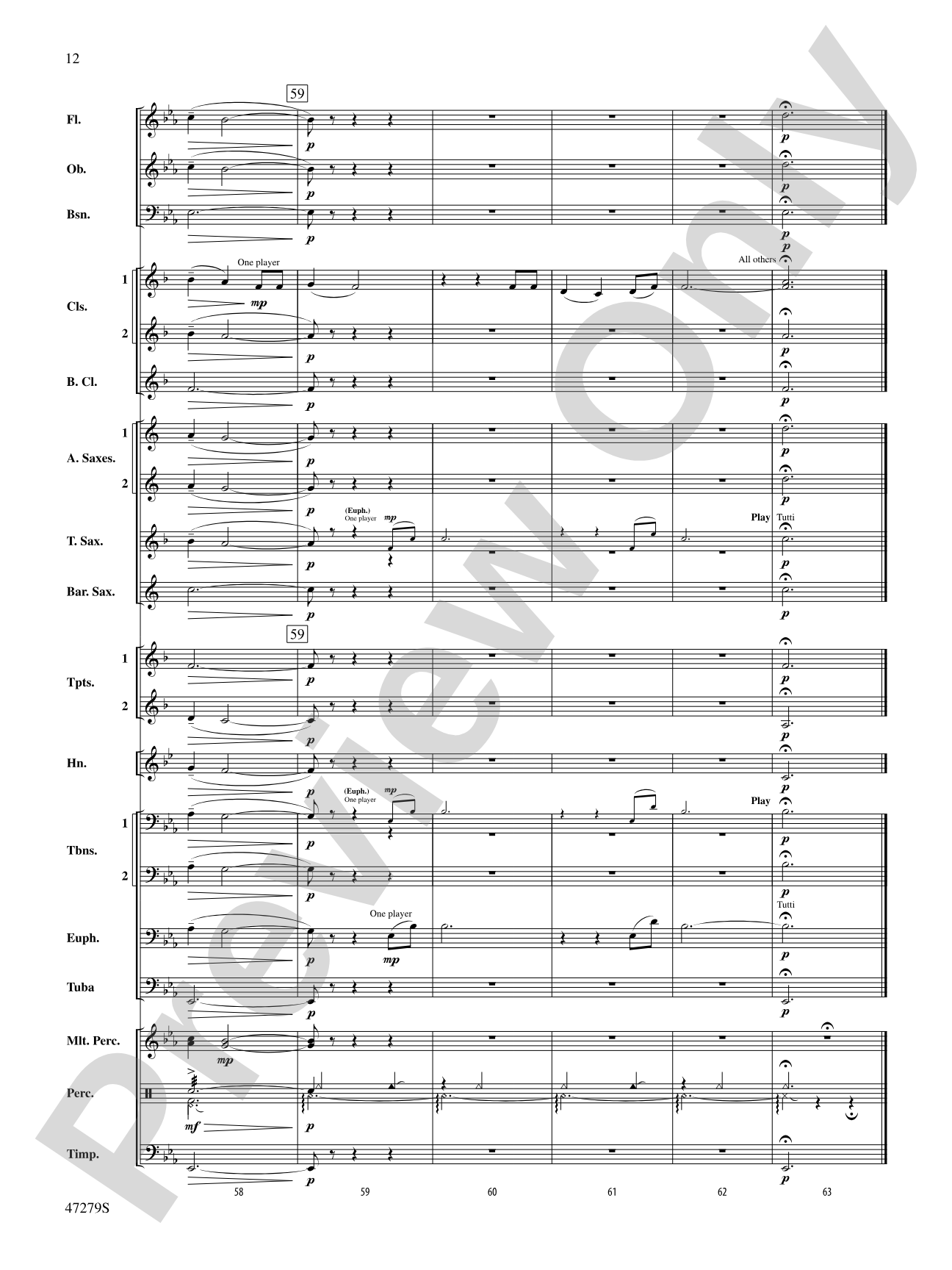 Beach Spring: Concert Band Conductor Score & Parts