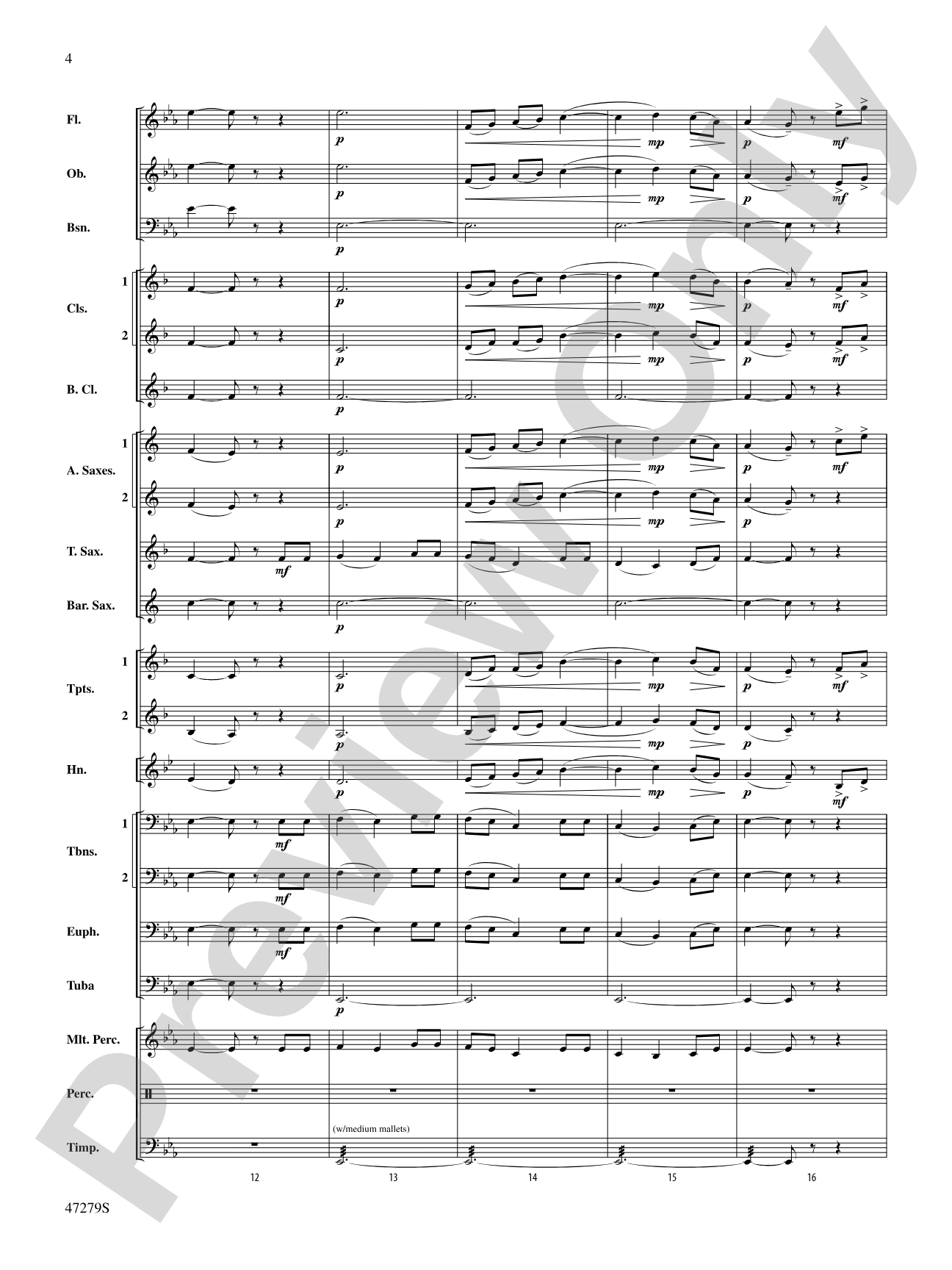 Beach Spring: Concert Band Conductor Score & Parts