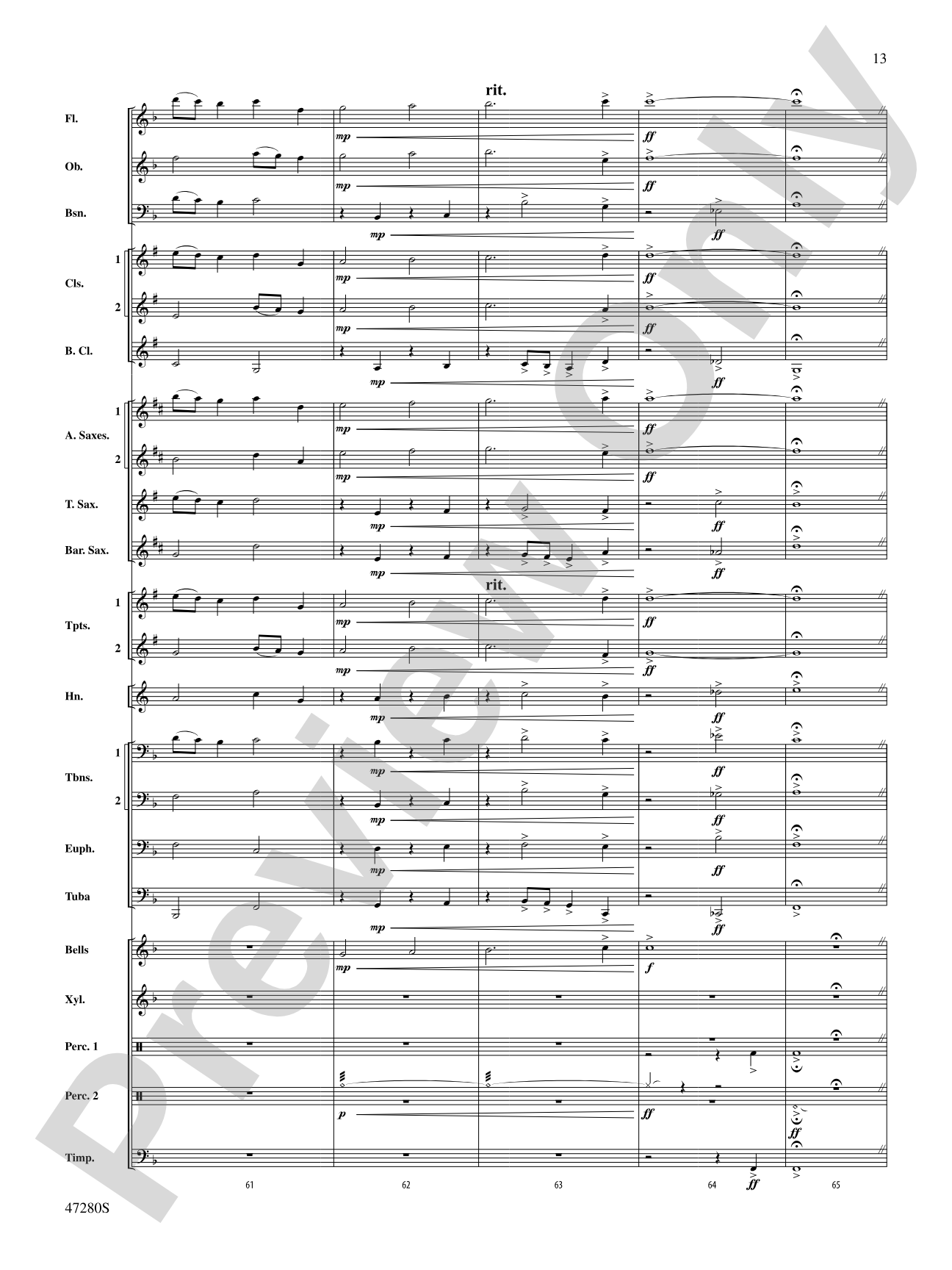 Typhoon: Concert Band Conductor Score & Parts