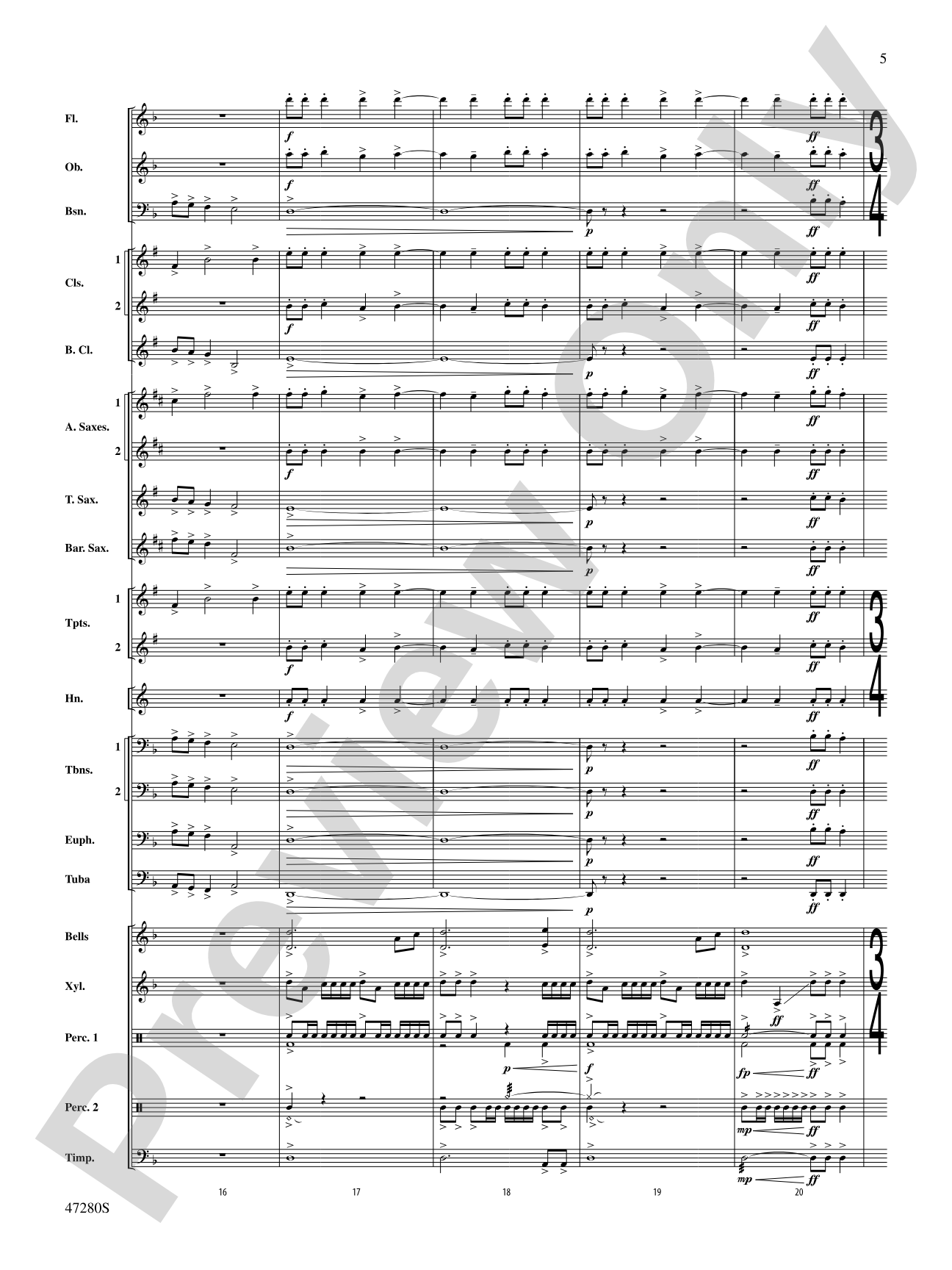 Typhoon: Concert Band Conductor Score & Parts