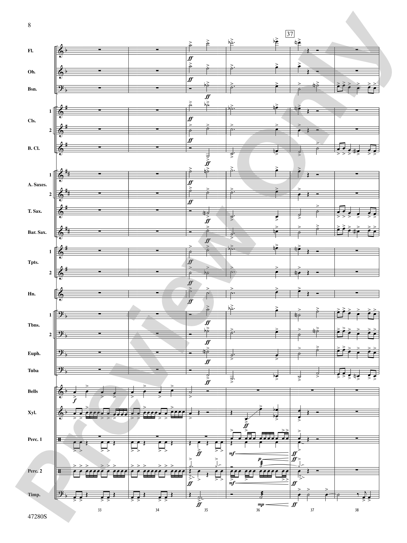 Typhoon: Concert Band Conductor Score & Parts