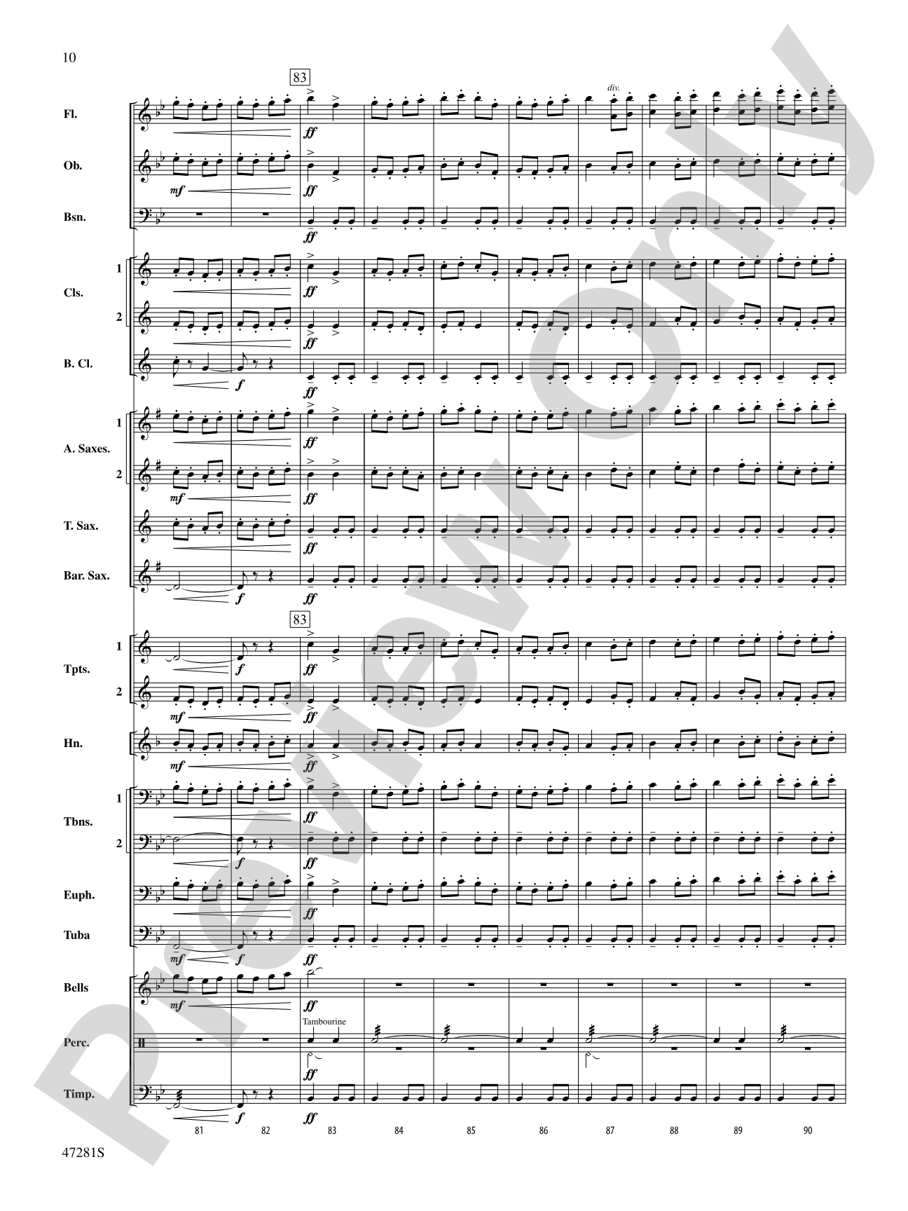 Farandole: Concert Band Conductor Score & Parts