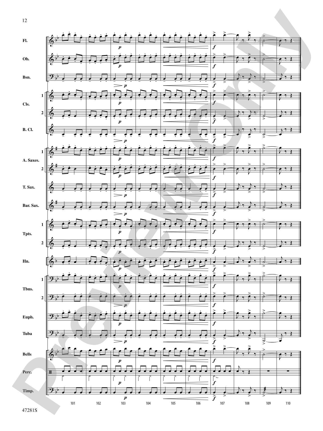 Farandole: Concert Band Conductor Score & Parts