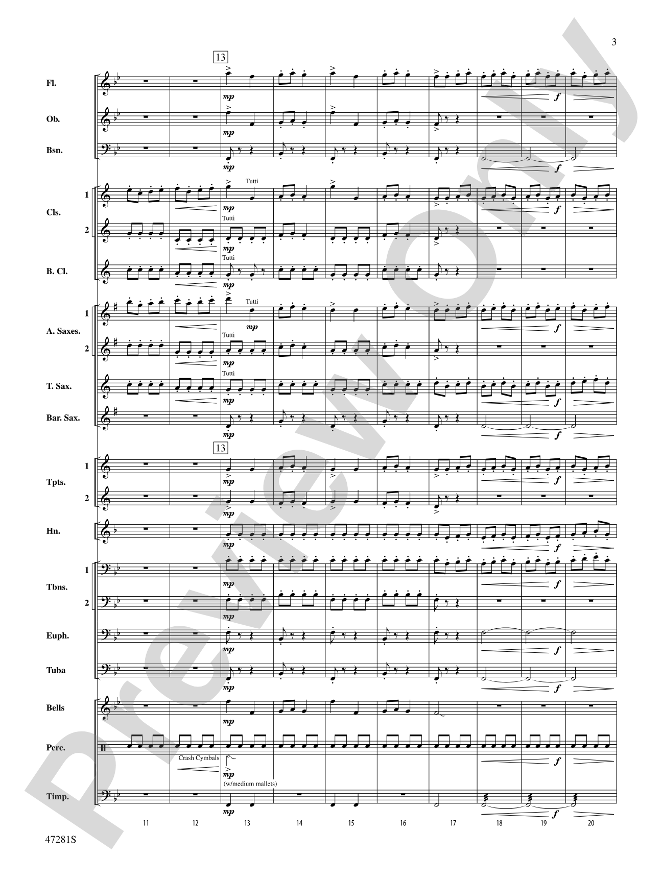 Farandole: Concert Band Conductor Score & Parts