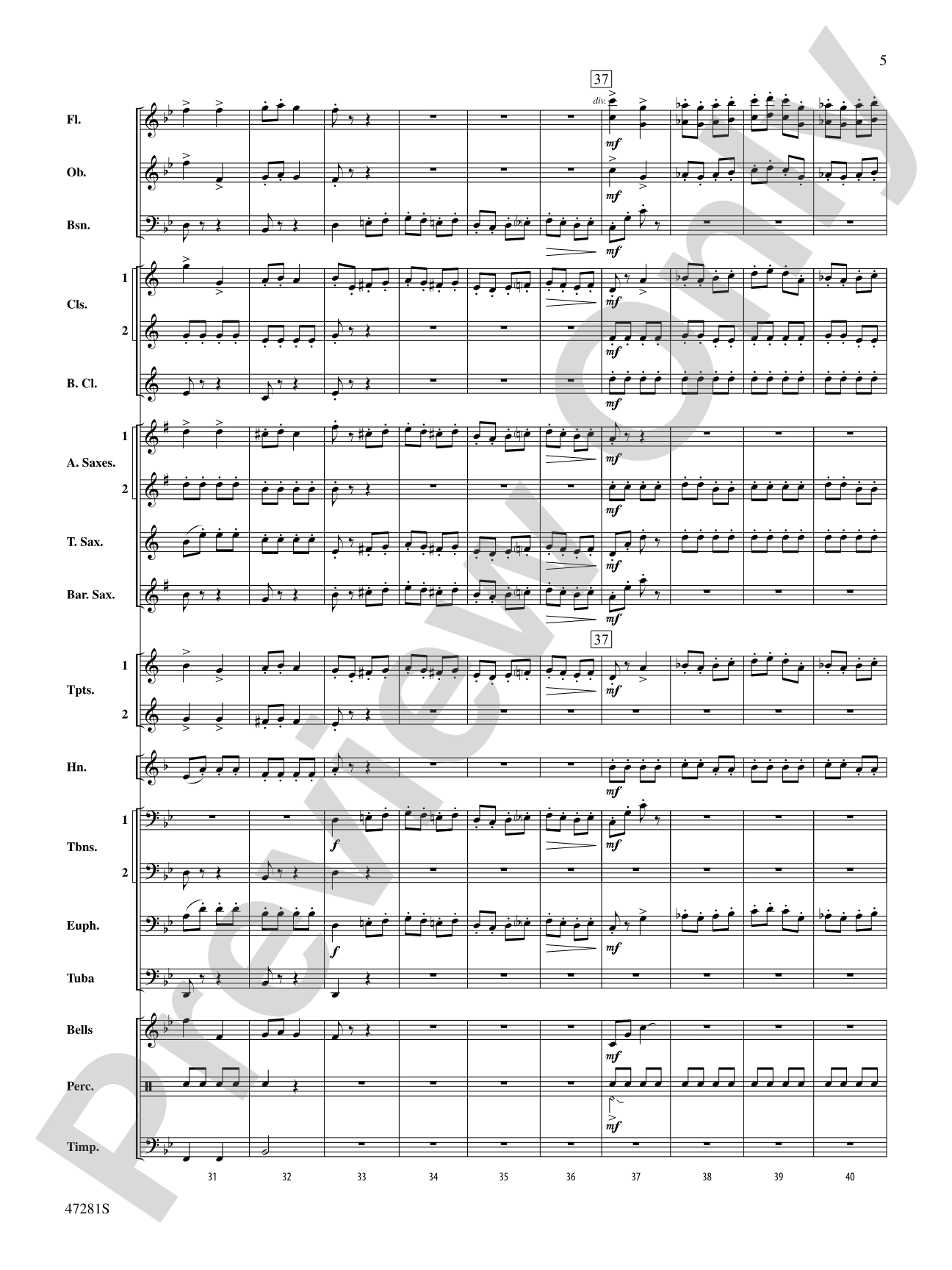 Farandole: Concert Band Conductor Score & Parts