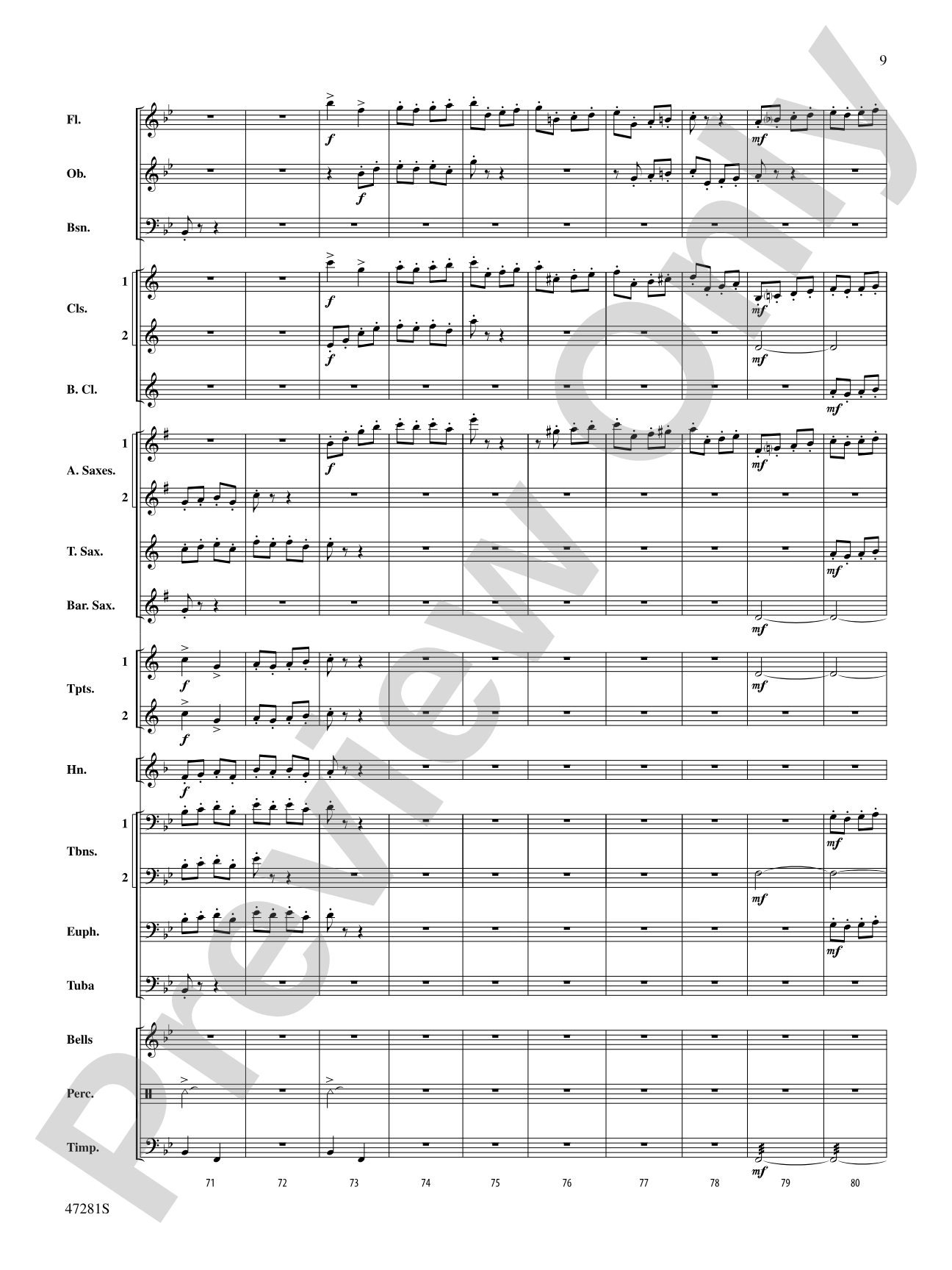 Farandole: Concert Band Conductor Score & Parts