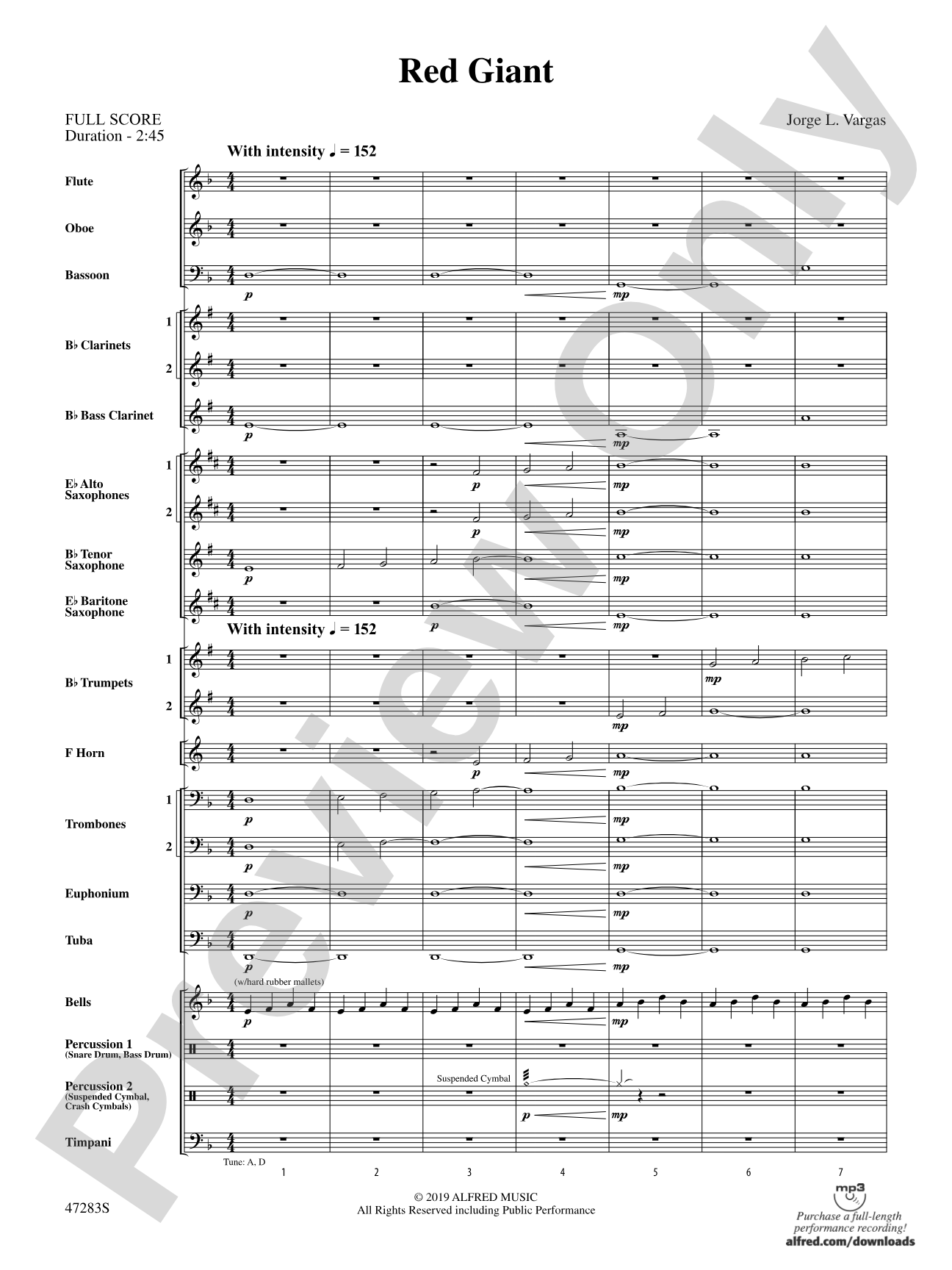 Red Giant: Concert Band Conductor Score & Parts