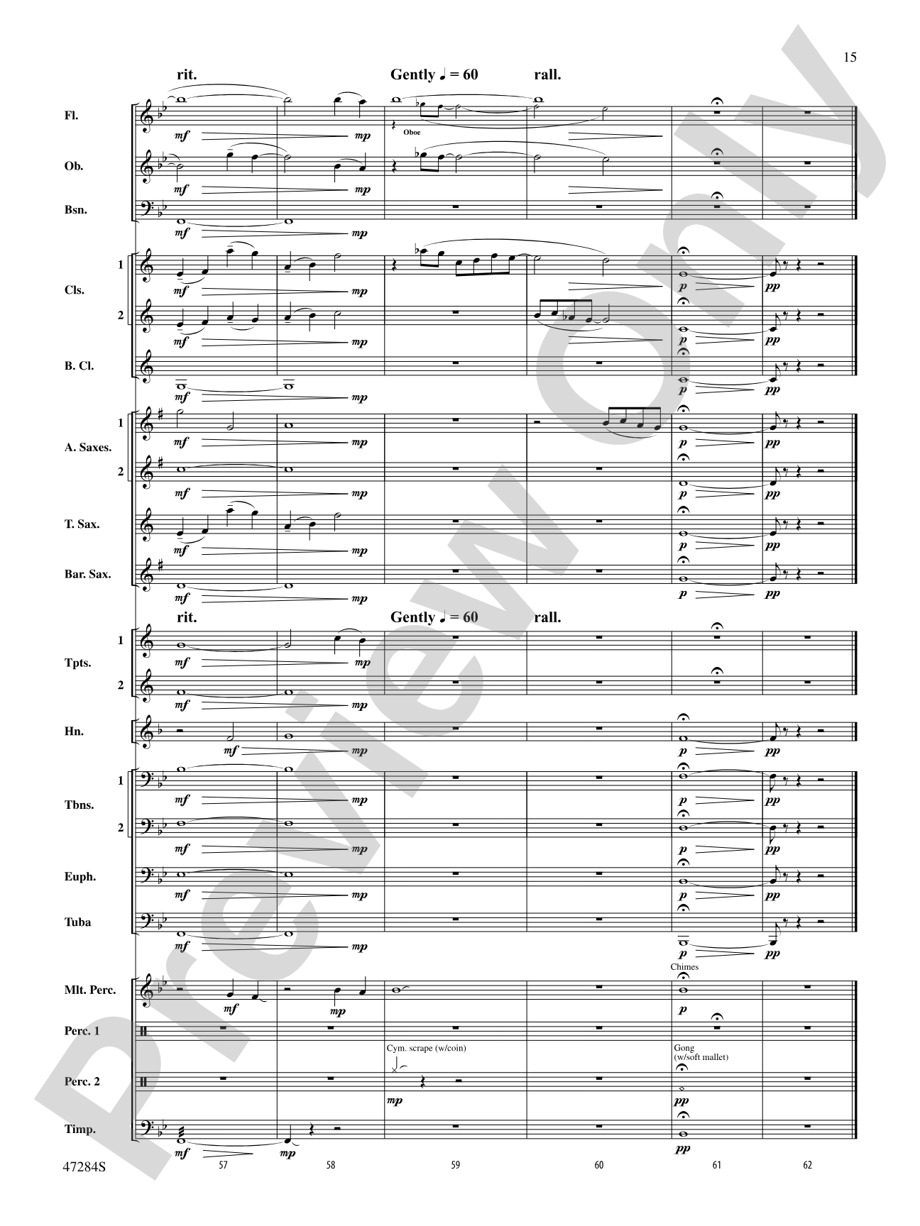 The Hiding Place: Concert Band Conductor Score & Parts
