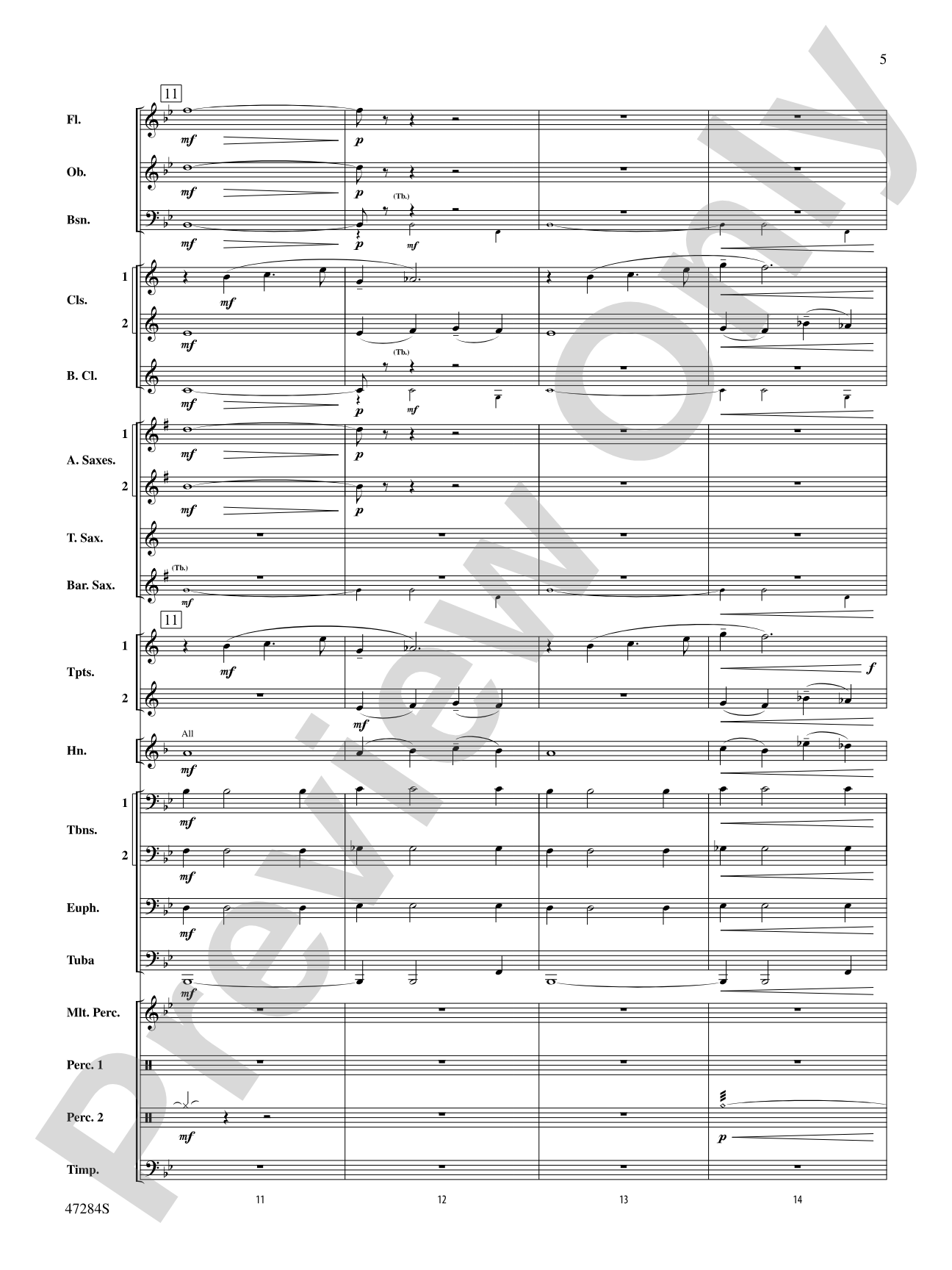 The Hiding Place: Concert Band Conductor Score & Parts