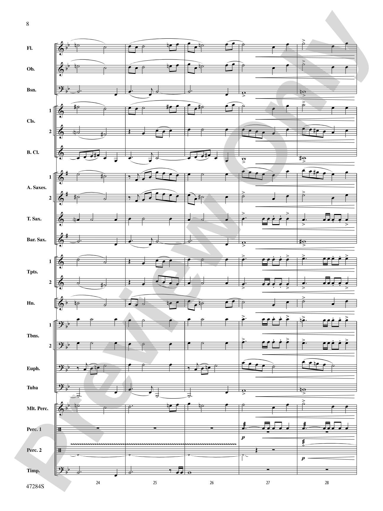 The Hiding Place: Concert Band Conductor Score & Parts