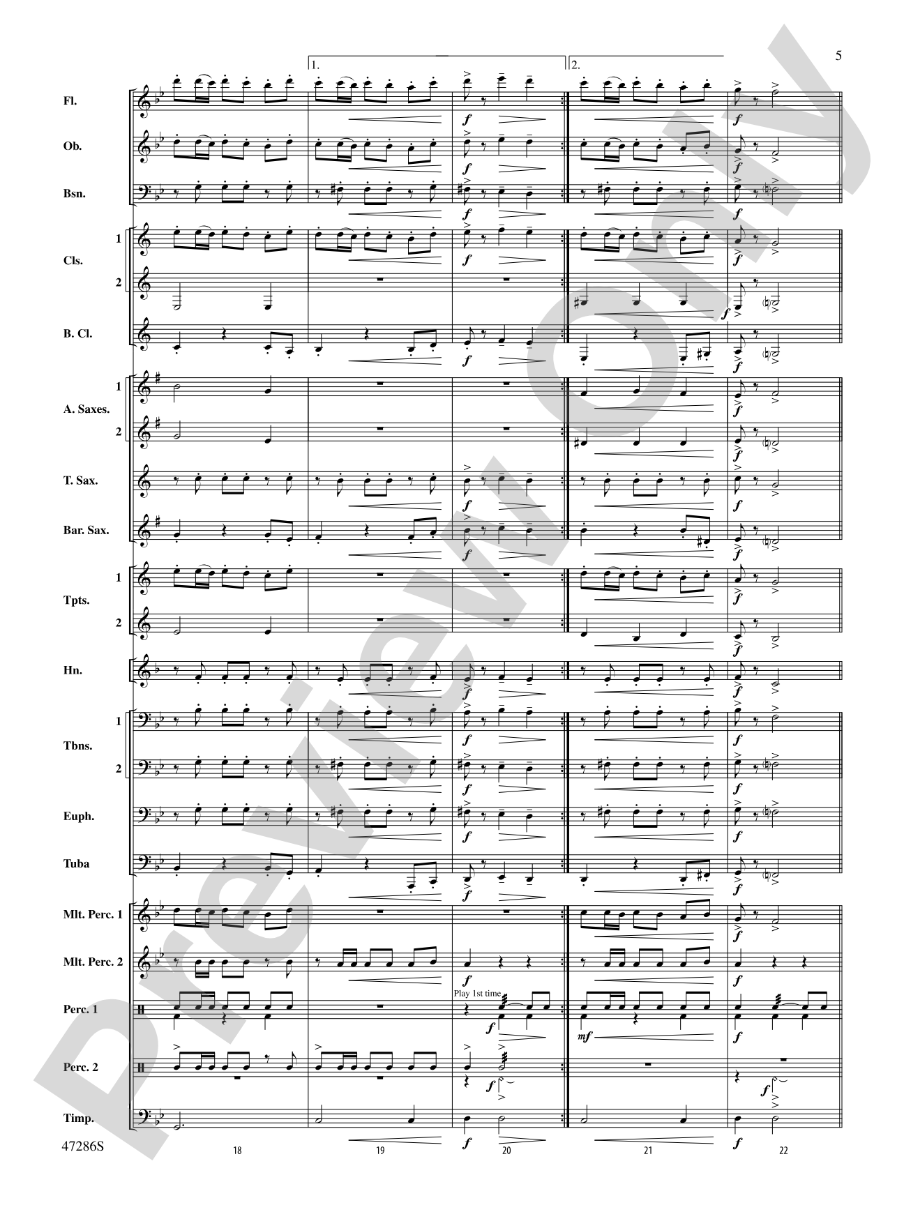 El Zorro Rojo: Concert Band Conductor Score & Parts