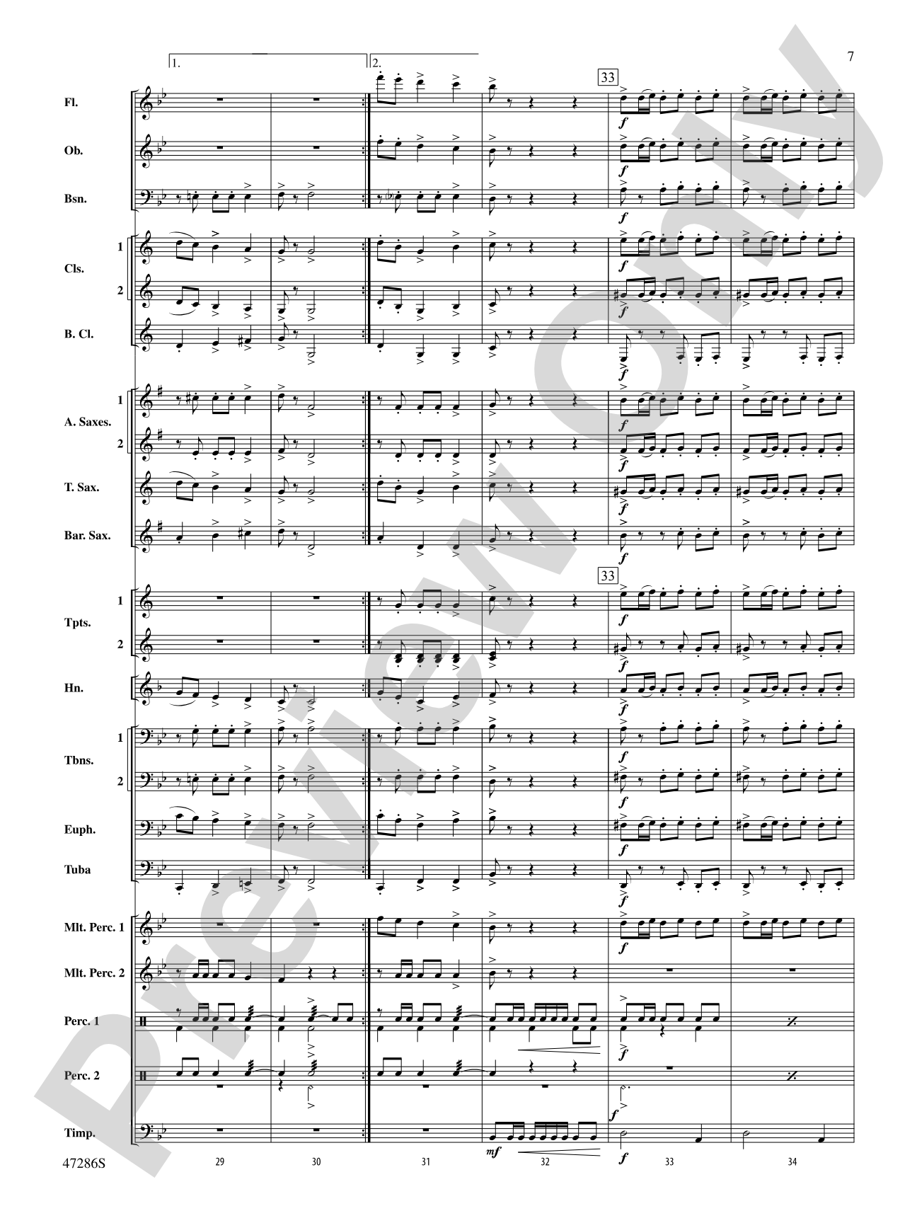 El Zorro Rojo: Concert Band Conductor Score & Parts