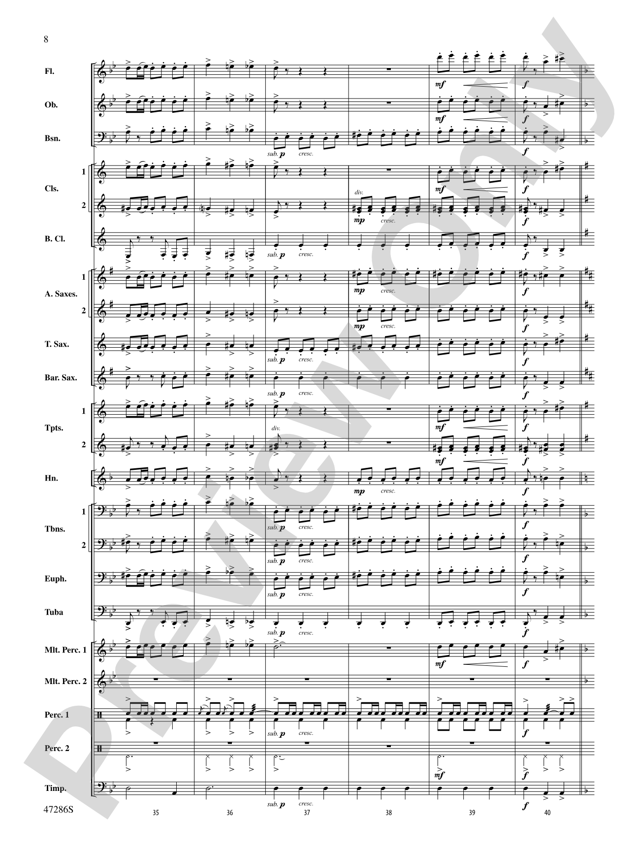 El Zorro Rojo: Concert Band Conductor Score & Parts