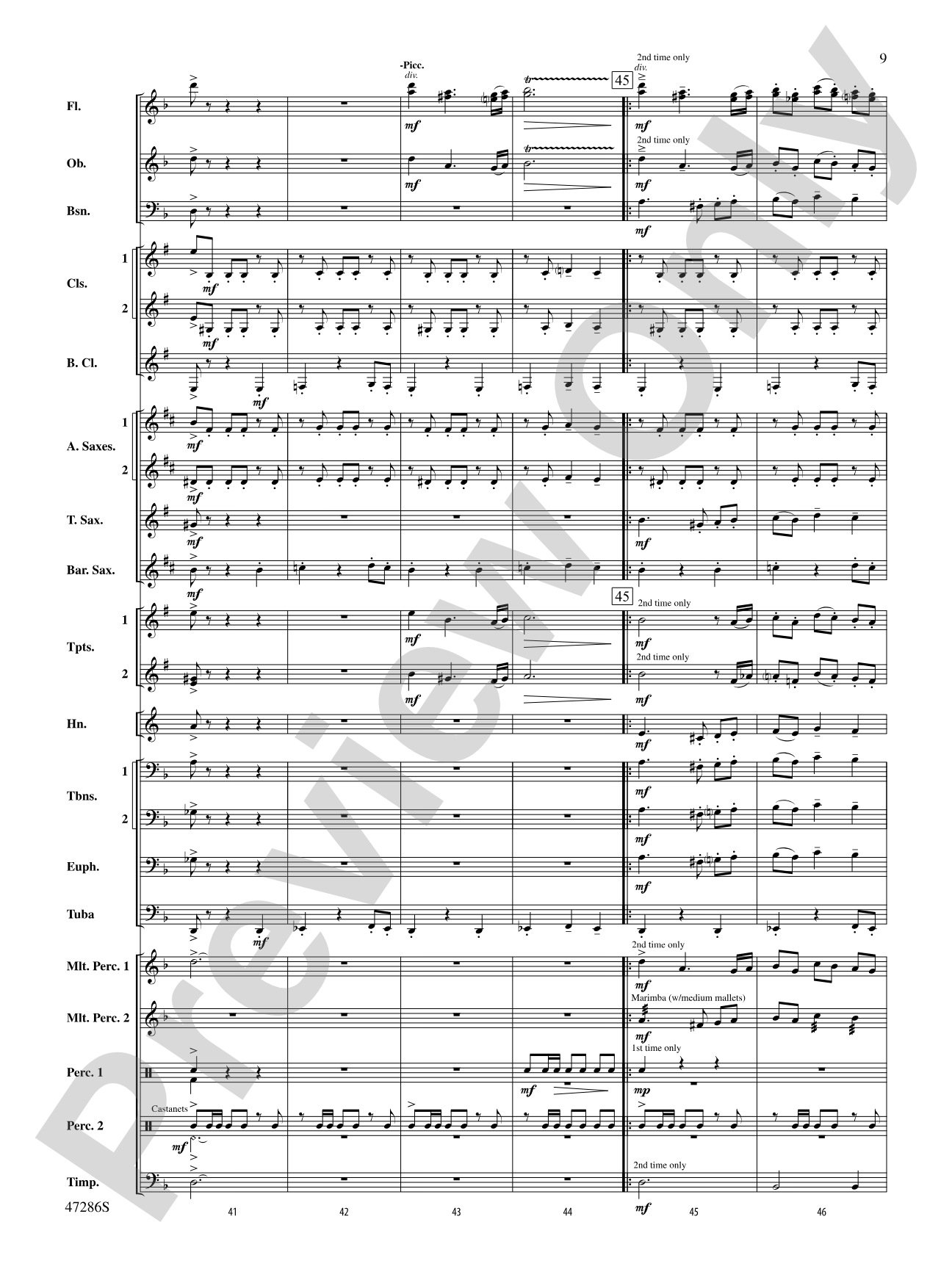 El Zorro Rojo: Concert Band Conductor Score & Parts