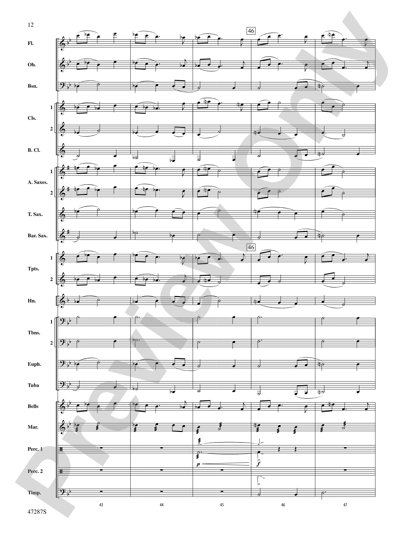 Where Morning Dawns, Where Evening Fades: Concert Band Conductor Score & Parts