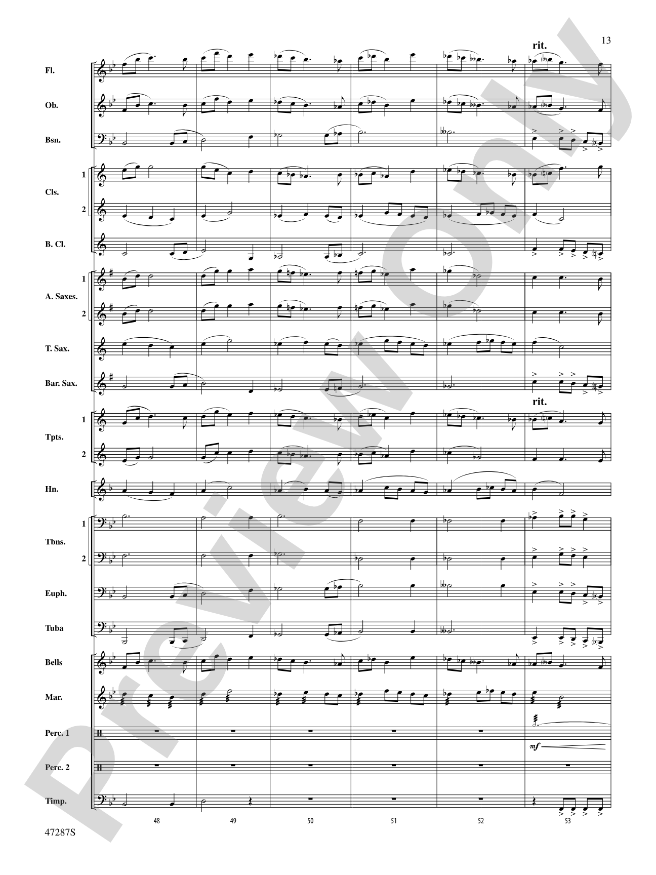 Where Morning Dawns, Where Evening Fades: Concert Band Conductor Score & Parts