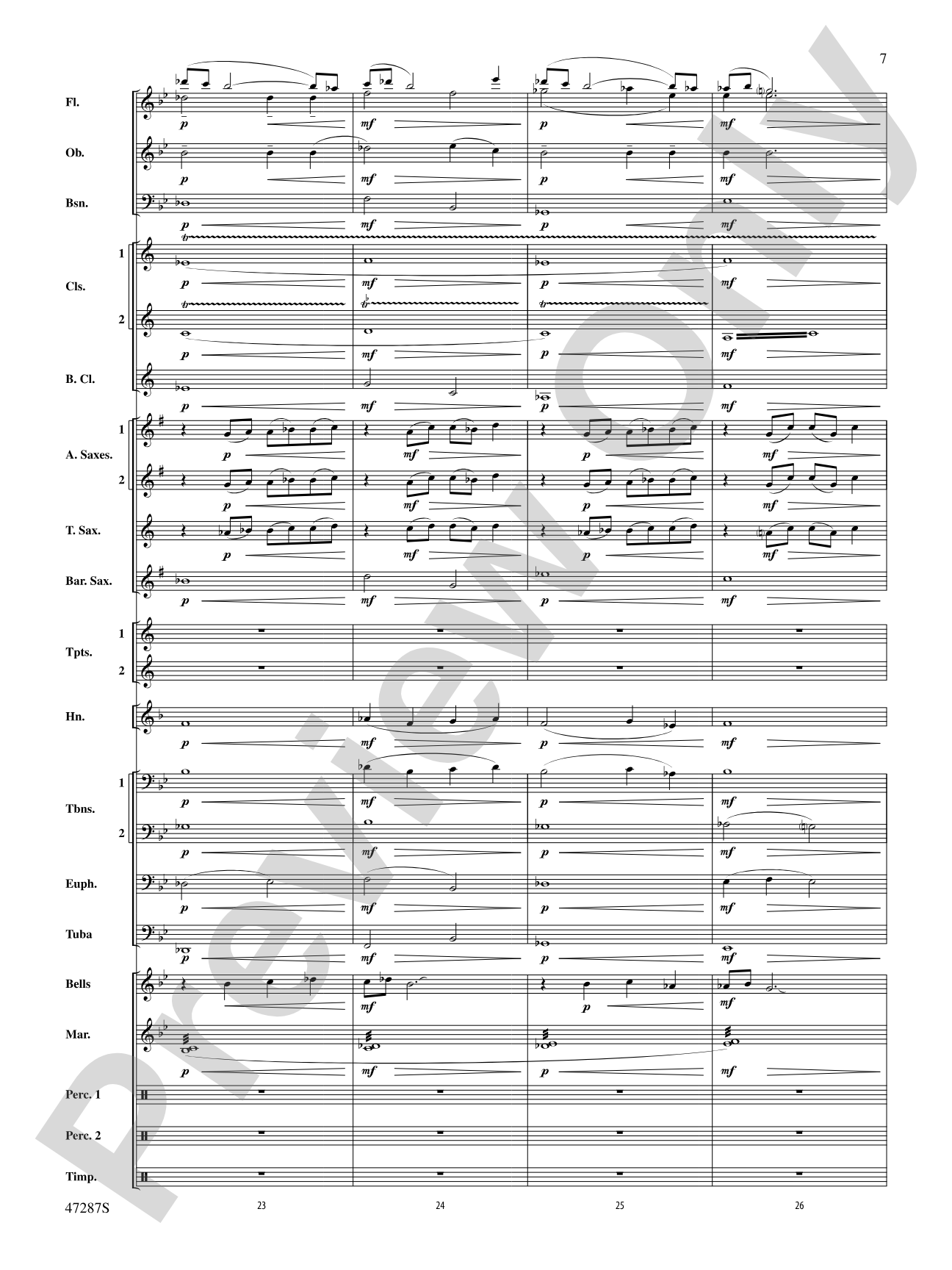 Where Morning Dawns, Where Evening Fades: Concert Band Conductor Score & Parts