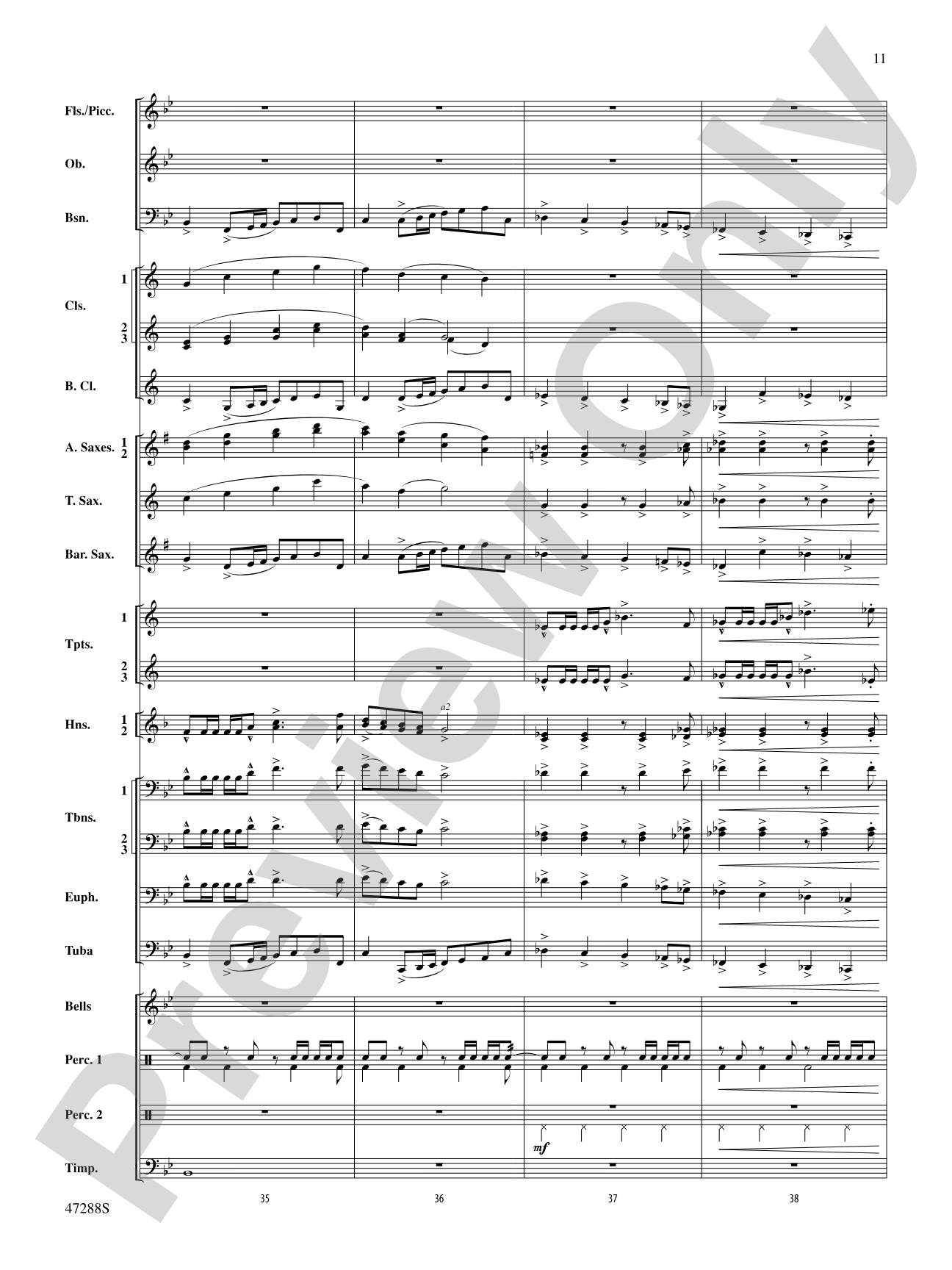 Riverside Overture: Concert Band Conductor Score & Parts