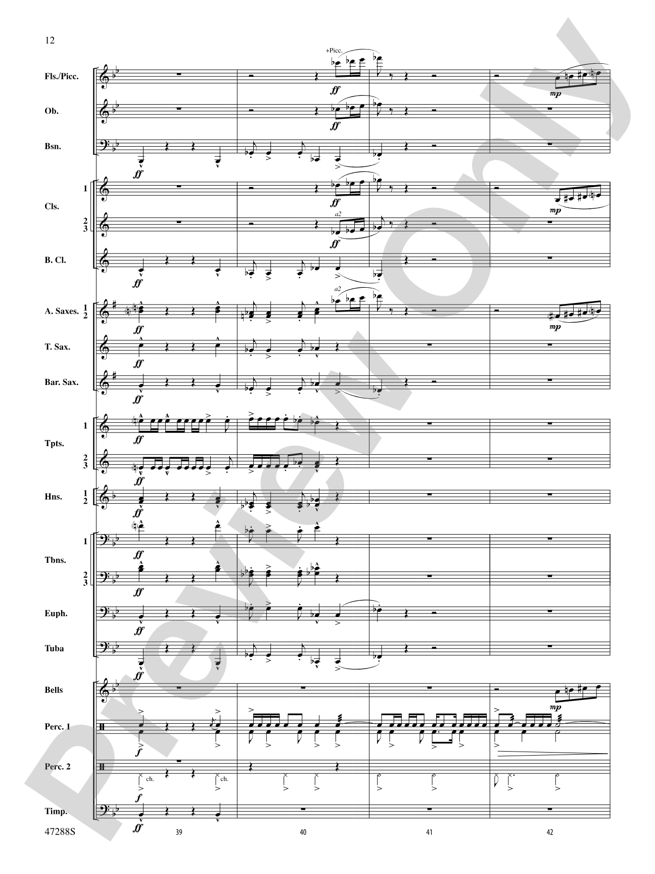 Riverside Overture: Concert Band Conductor Score & Parts