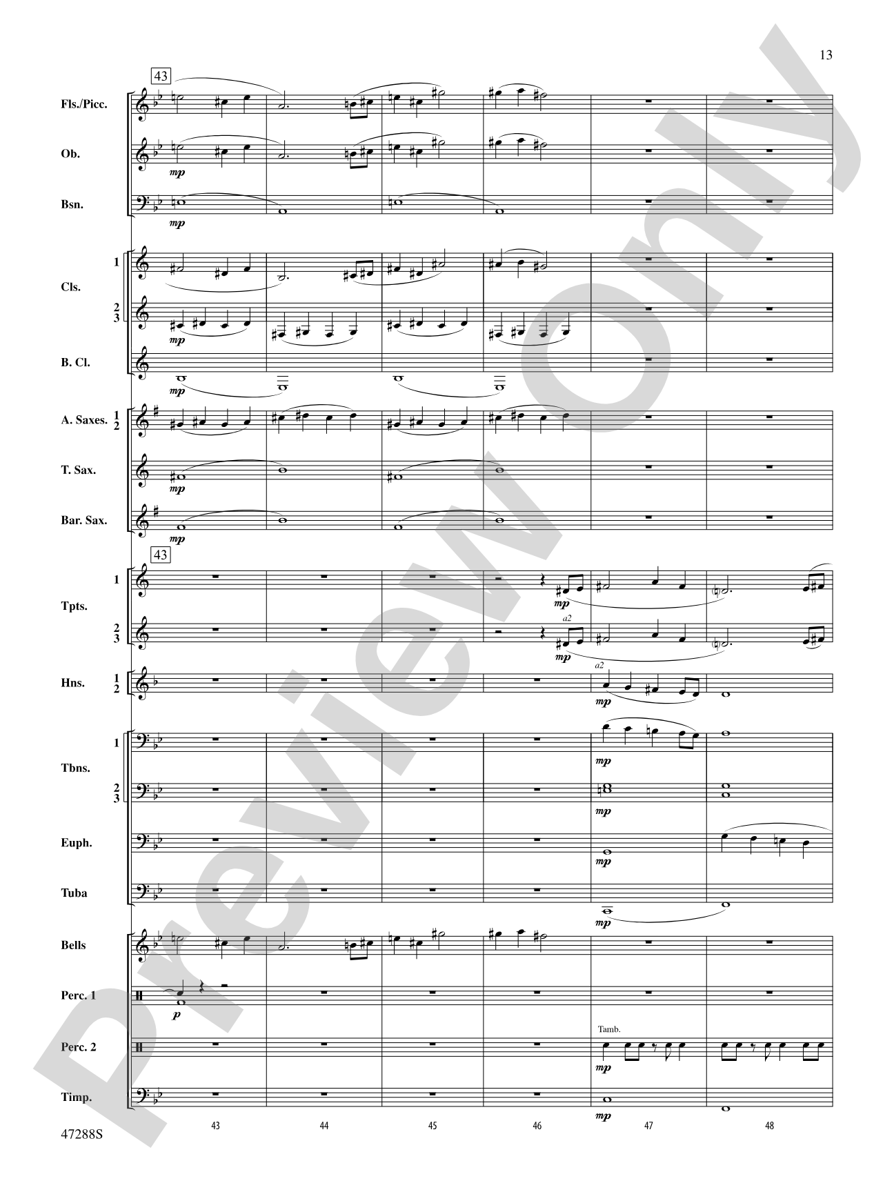 Riverside Overture: Concert Band Conductor Score & Parts