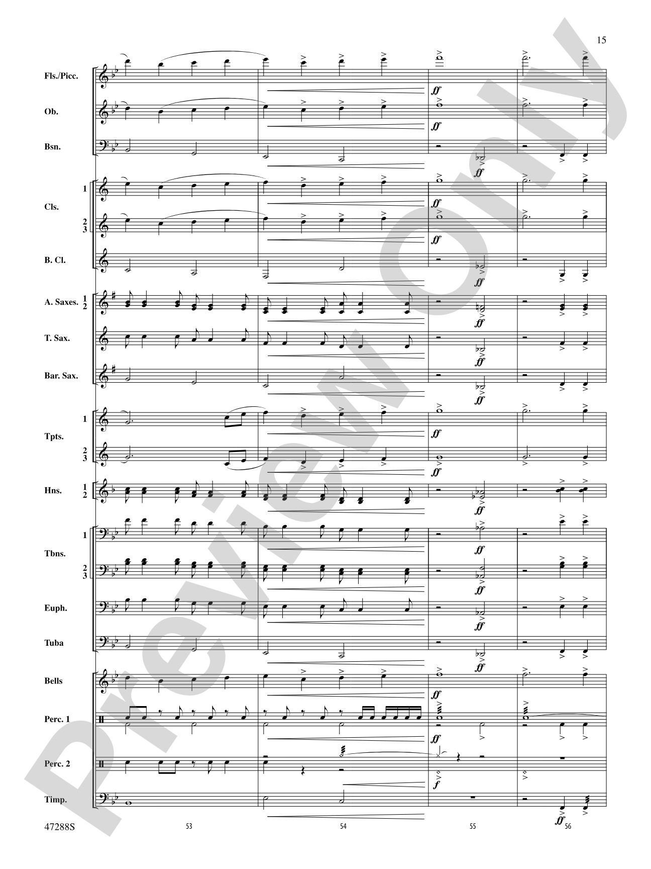 Riverside Overture: Concert Band Conductor Score & Parts