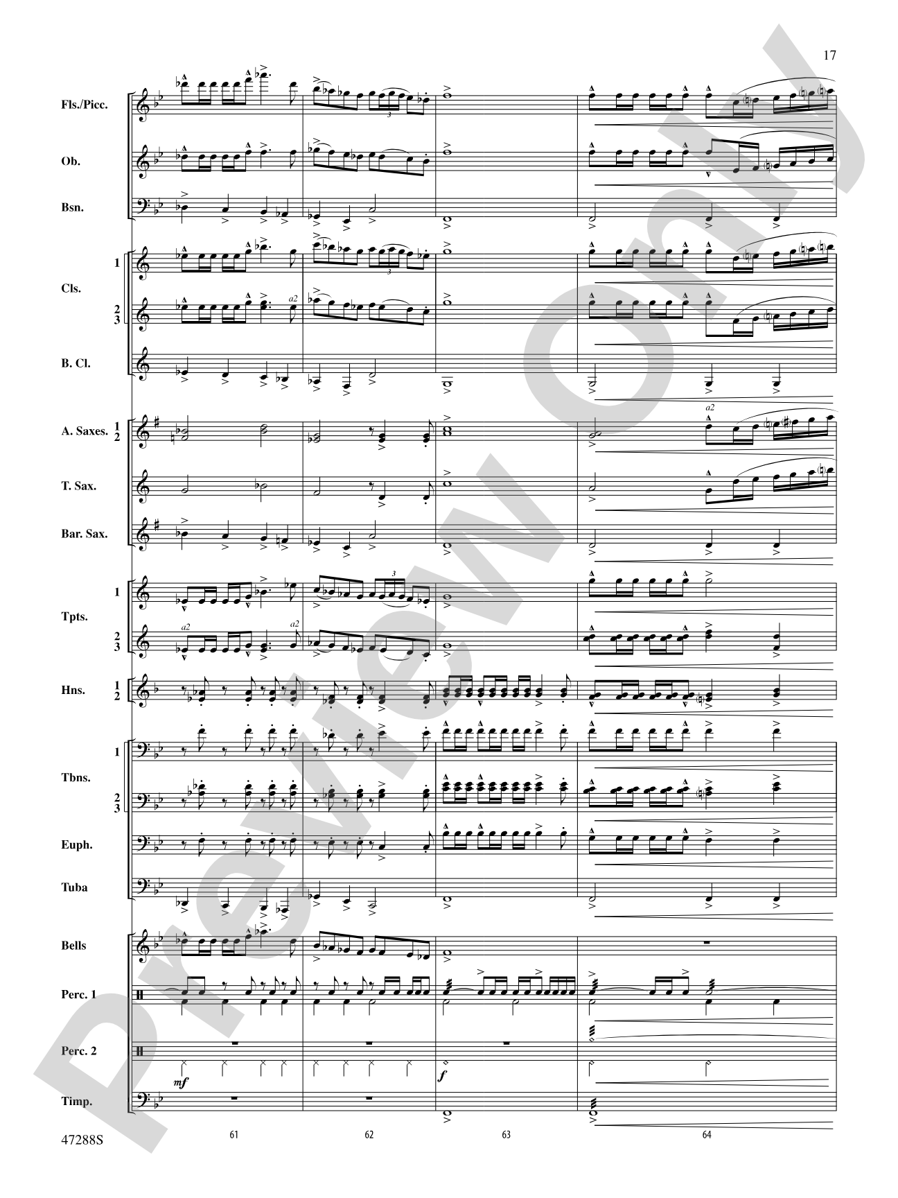 Riverside Overture: Concert Band Conductor Score & Parts