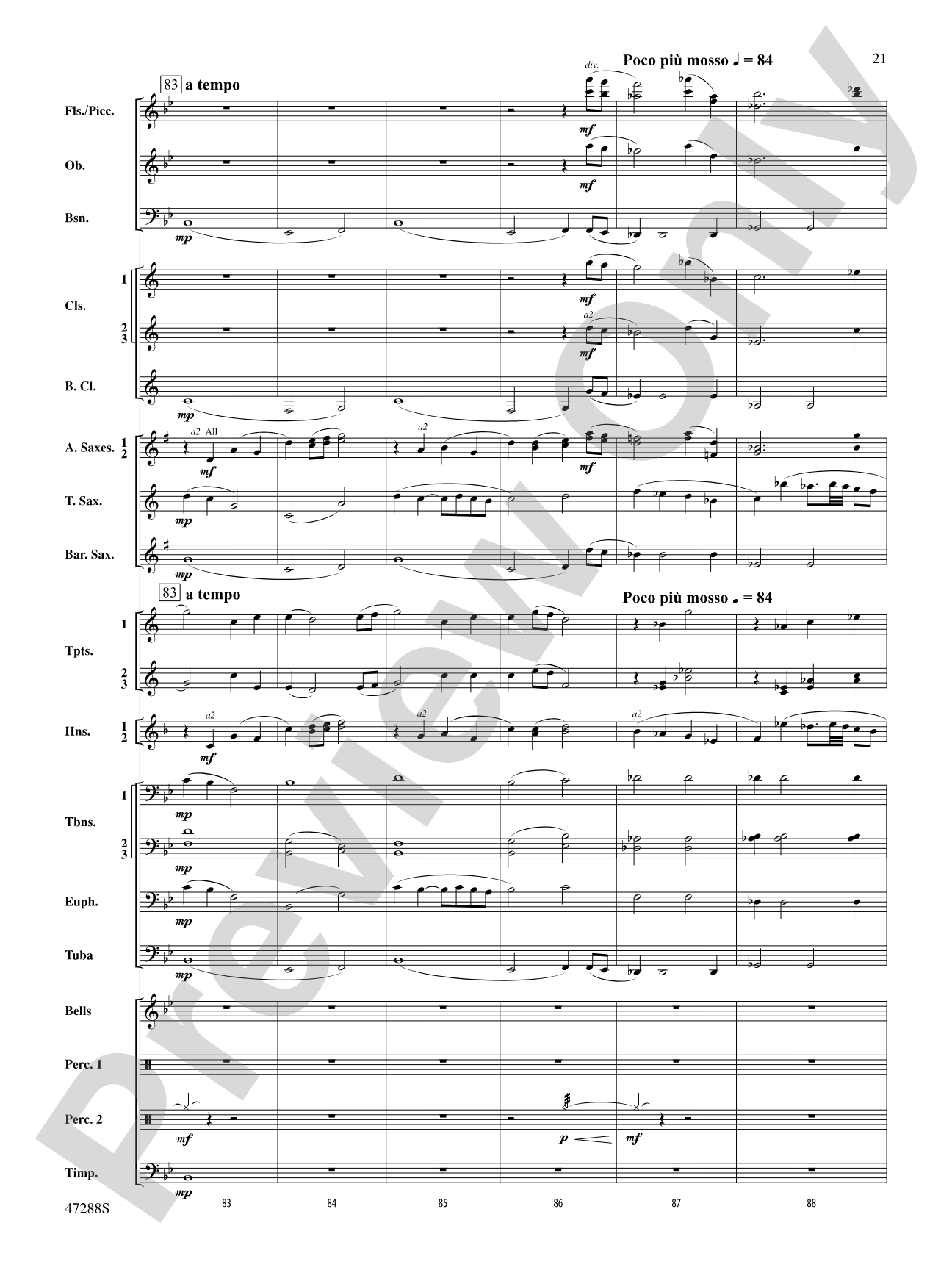 Riverside Overture: Concert Band Conductor Score & Parts