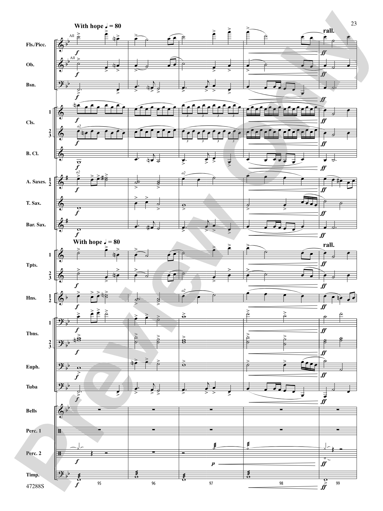 Riverside Overture: Concert Band Conductor Score & Parts