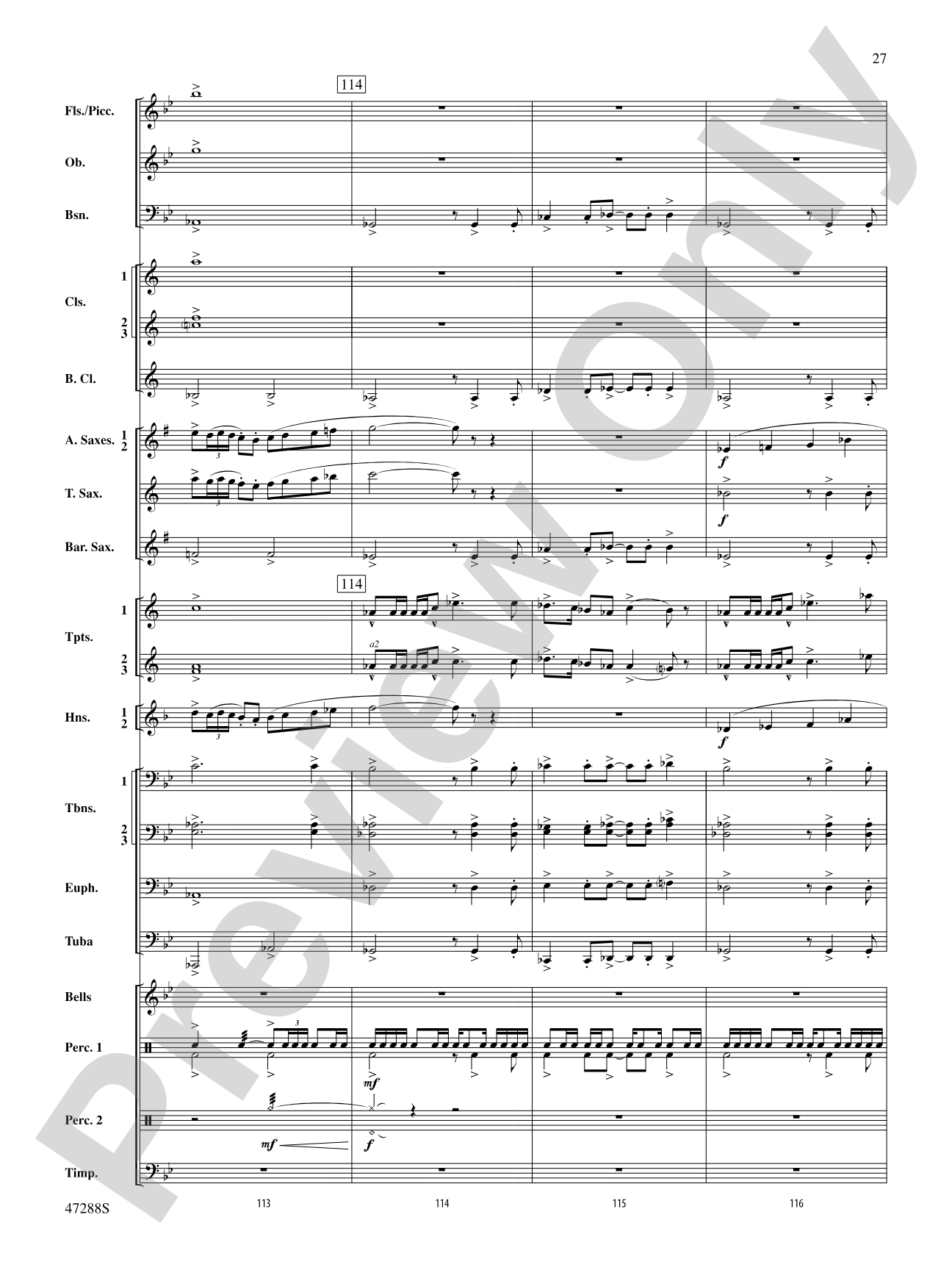 Riverside Overture: Concert Band Conductor Score & Parts