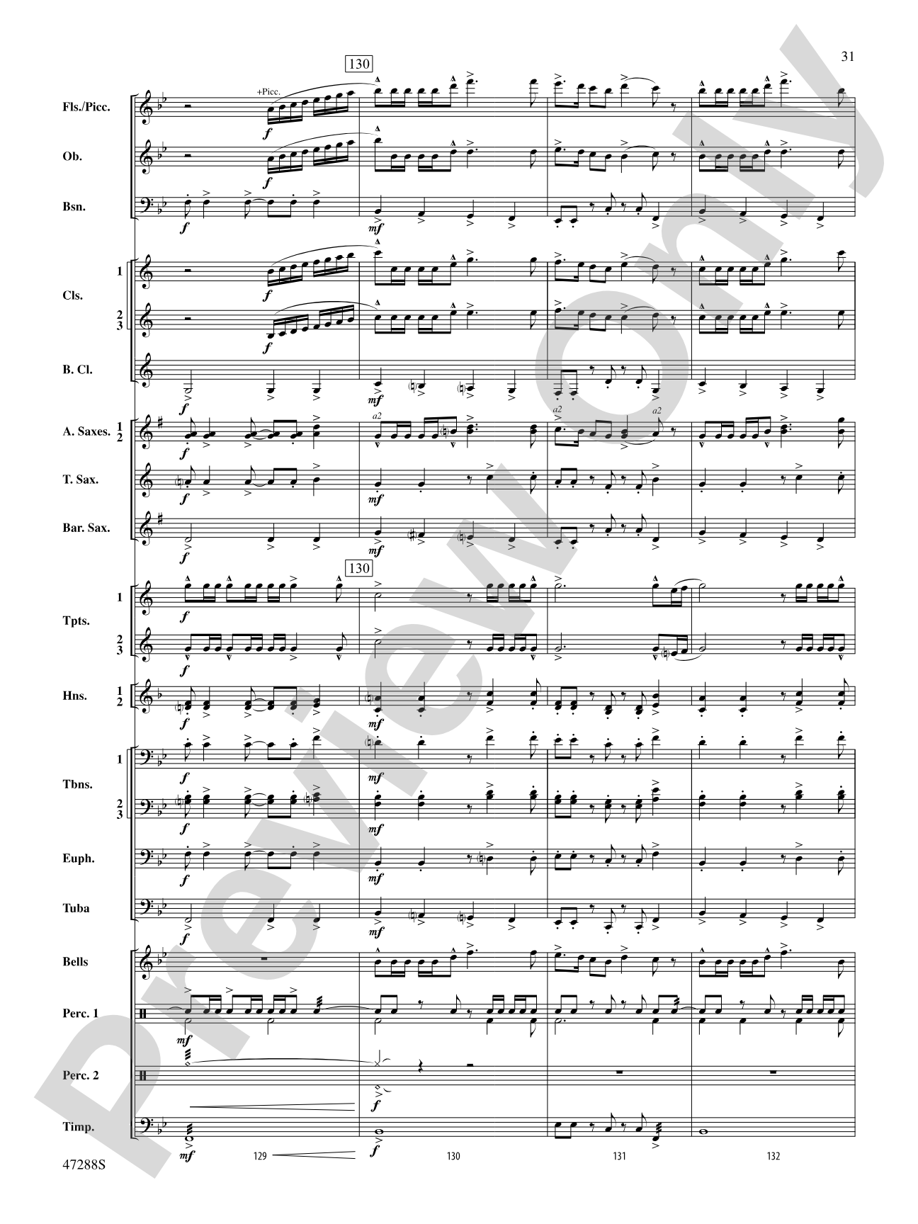 Riverside Overture: Concert Band Conductor Score & Parts