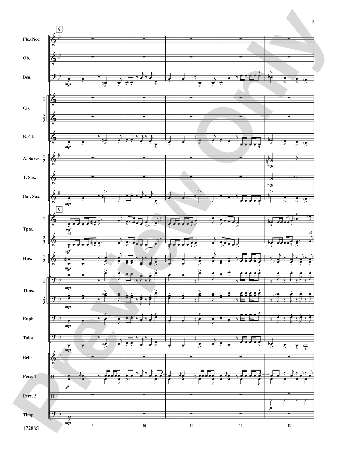 Riverside Overture: Concert Band Conductor Score & Parts