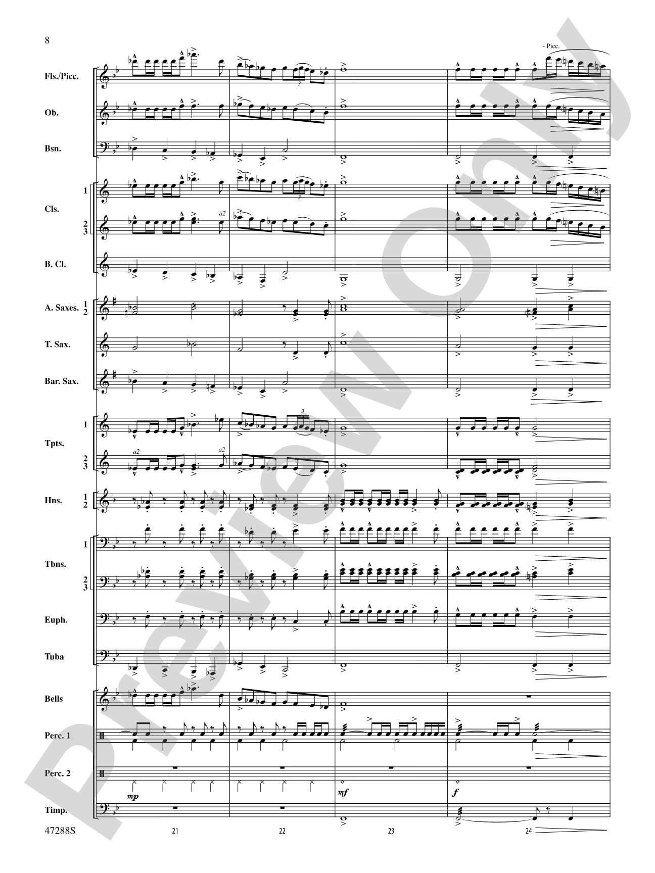 Riverside Overture: Concert Band Conductor Score & Parts