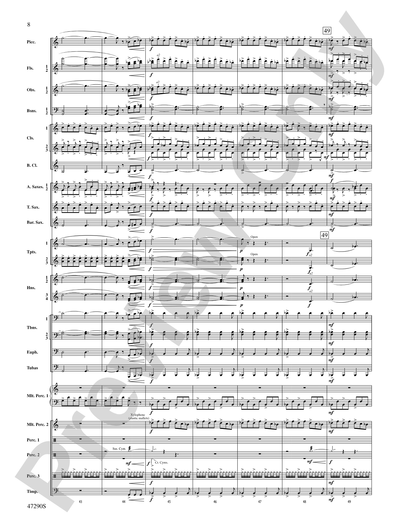 Hypnotic Memories: Concert Band Conductor Score & Parts