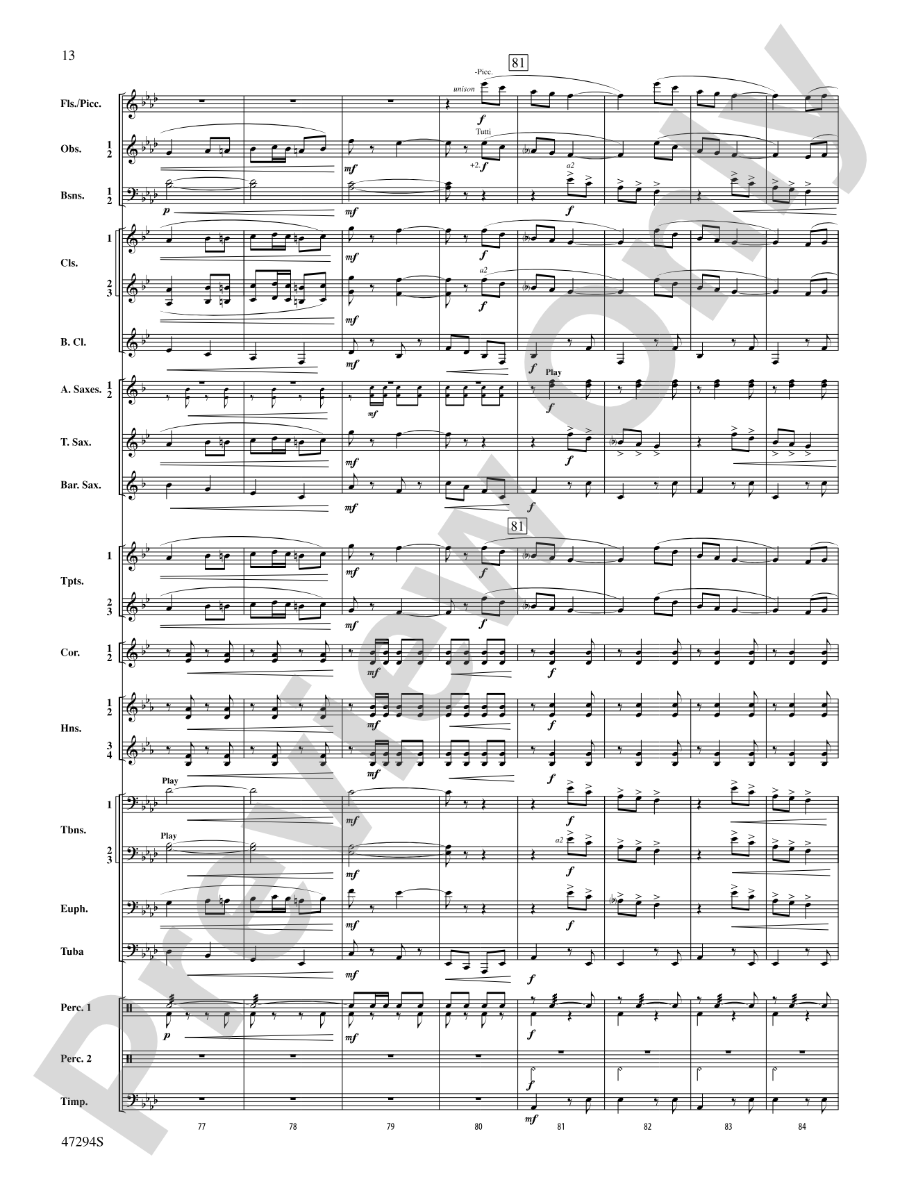 Scossa Elettrica: Concert Band Conductor Score & Parts