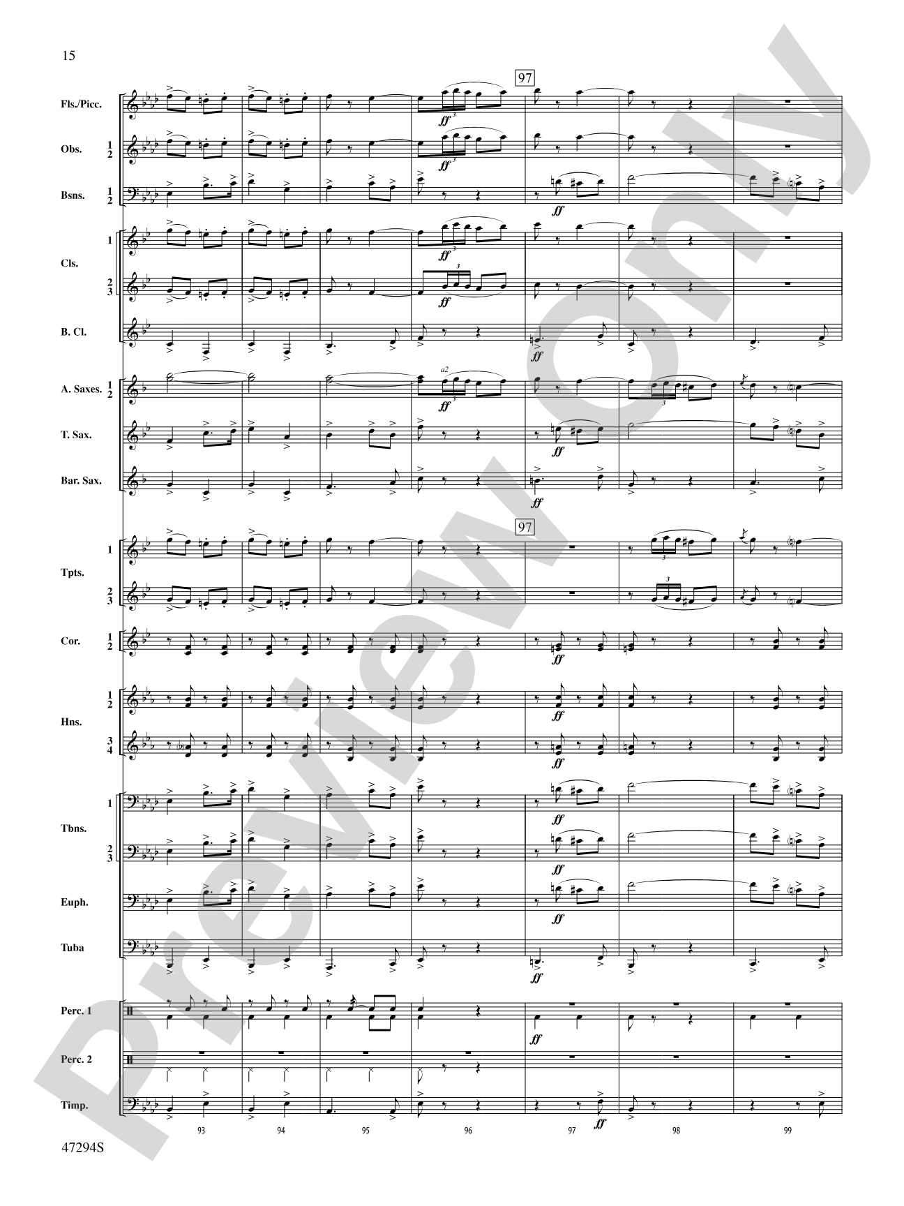 Scossa Elettrica: Concert Band Conductor Score & Parts