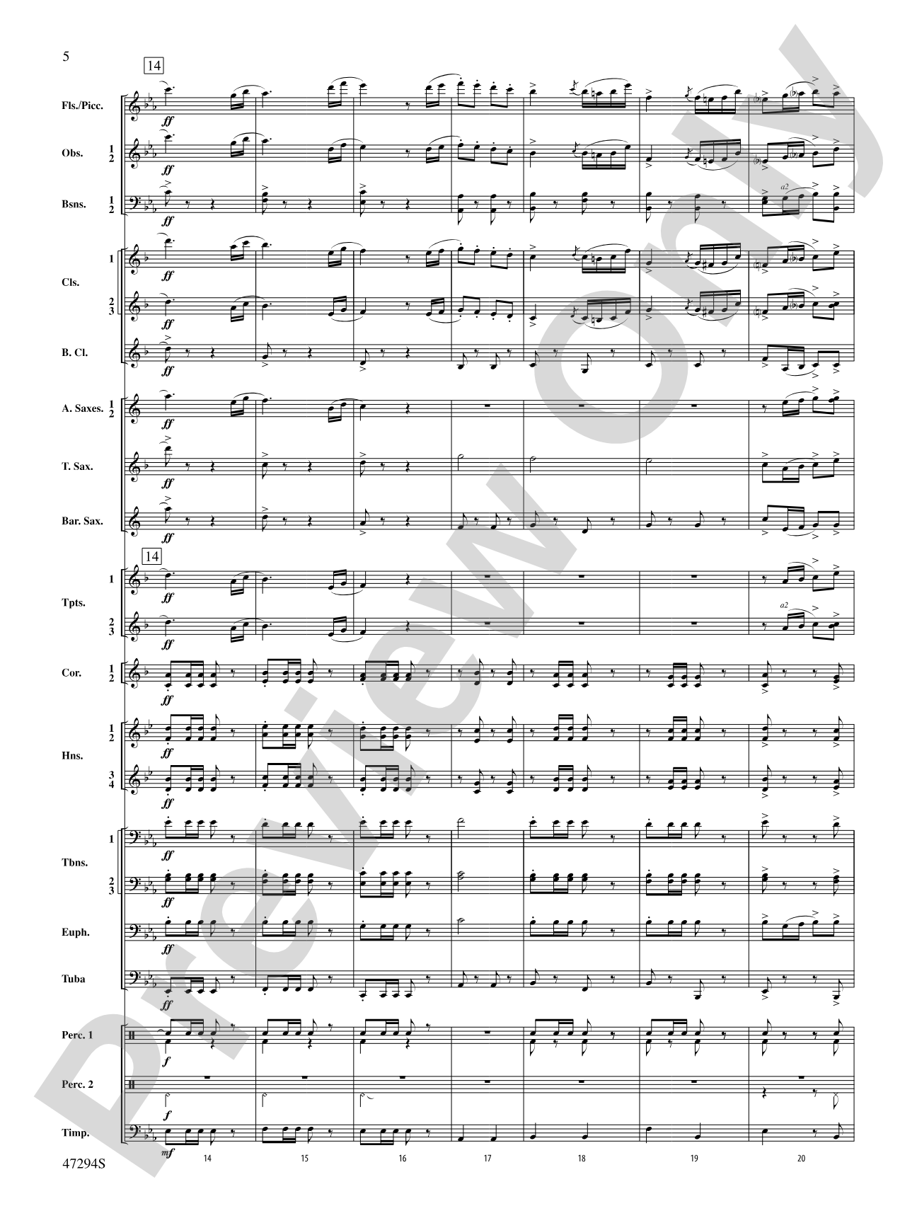 Scossa Elettrica: Concert Band Conductor Score & Parts