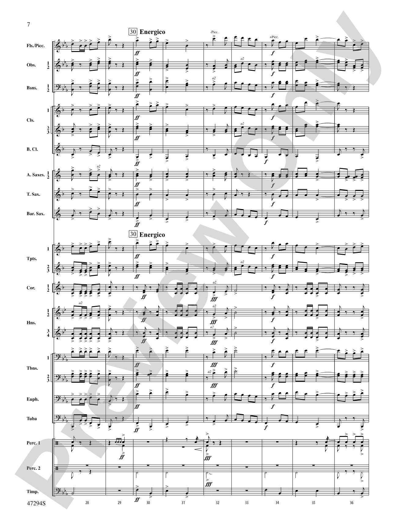 Scossa Elettrica: Concert Band Conductor Score & Parts